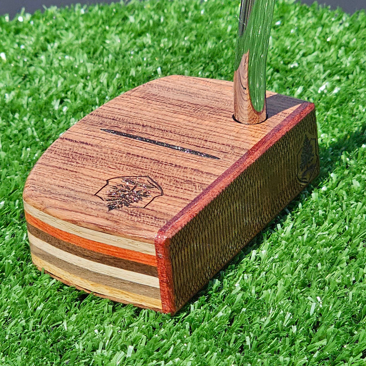 Undulating fast green at a championship golf course