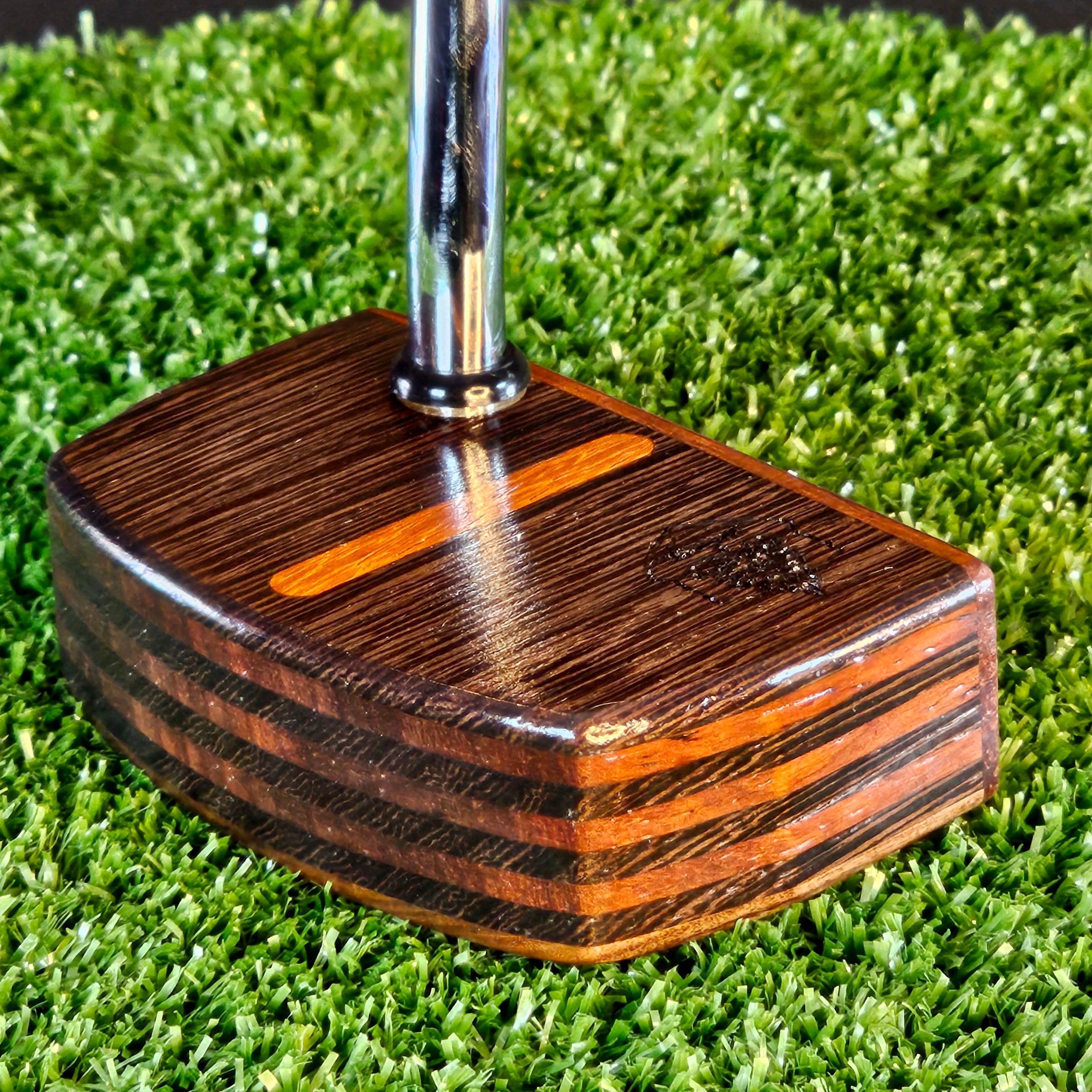 Putting green and hole close-up on a golf course