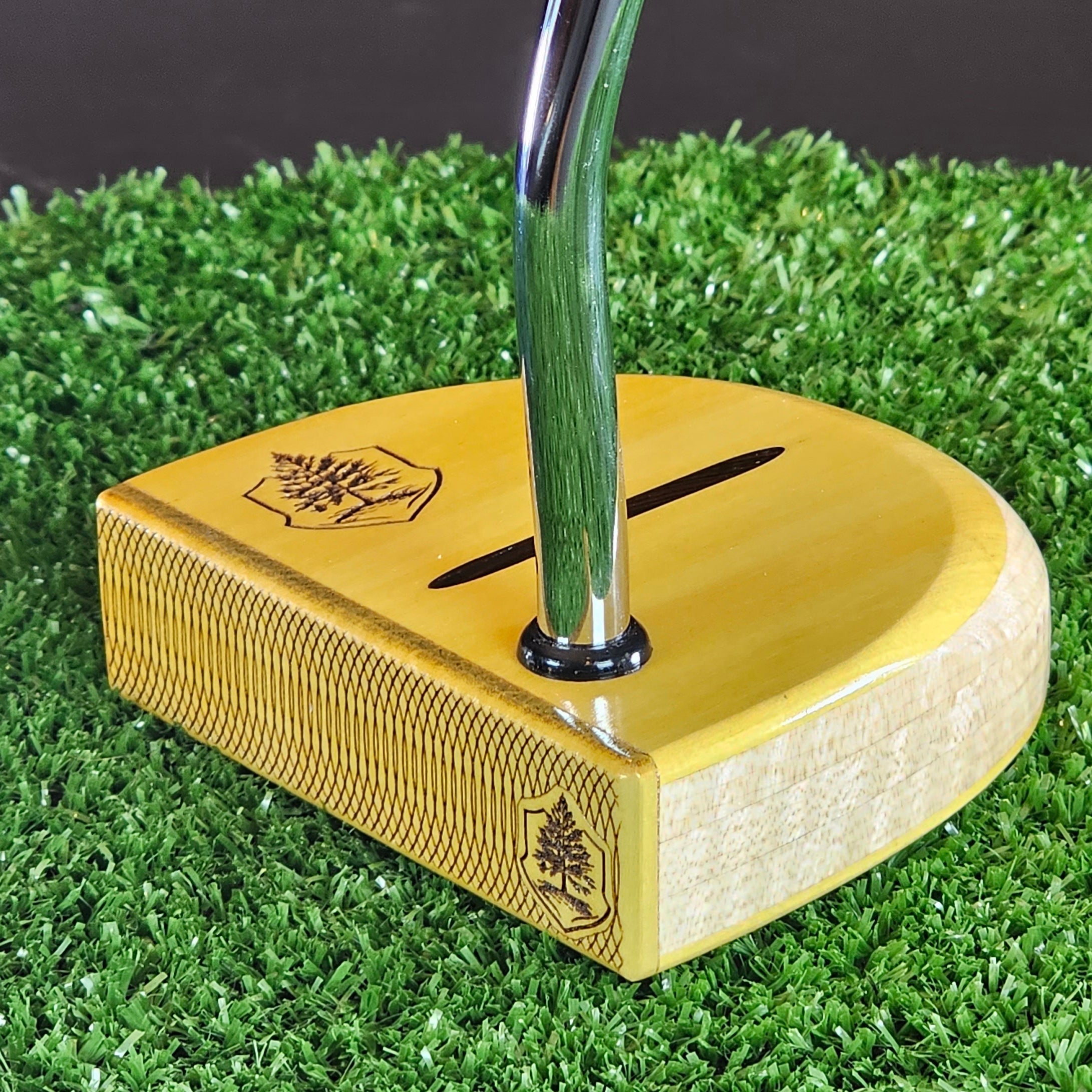 Golfer putting on an unfamiliar course green