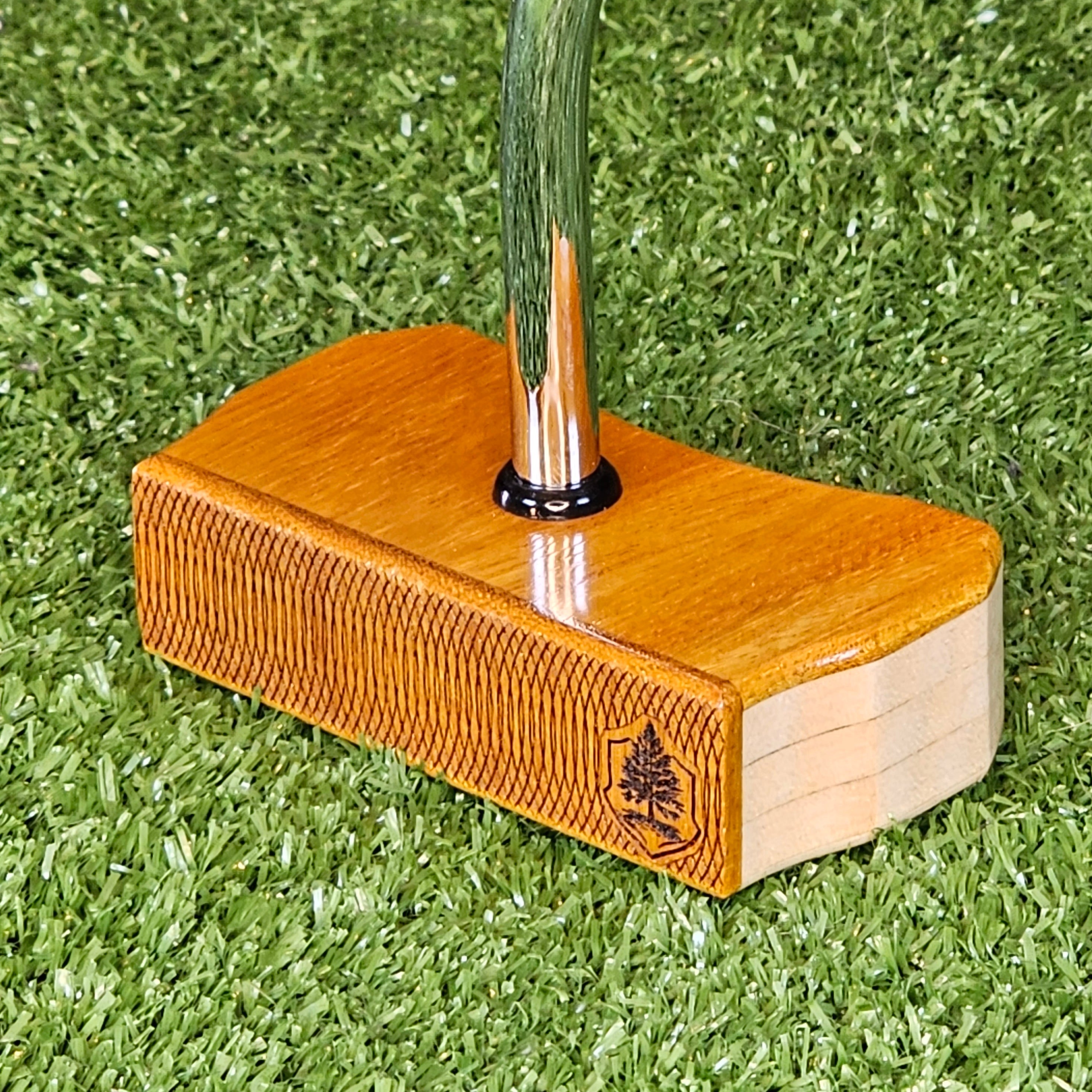TimberTouch wood putter head showing balanced head weight