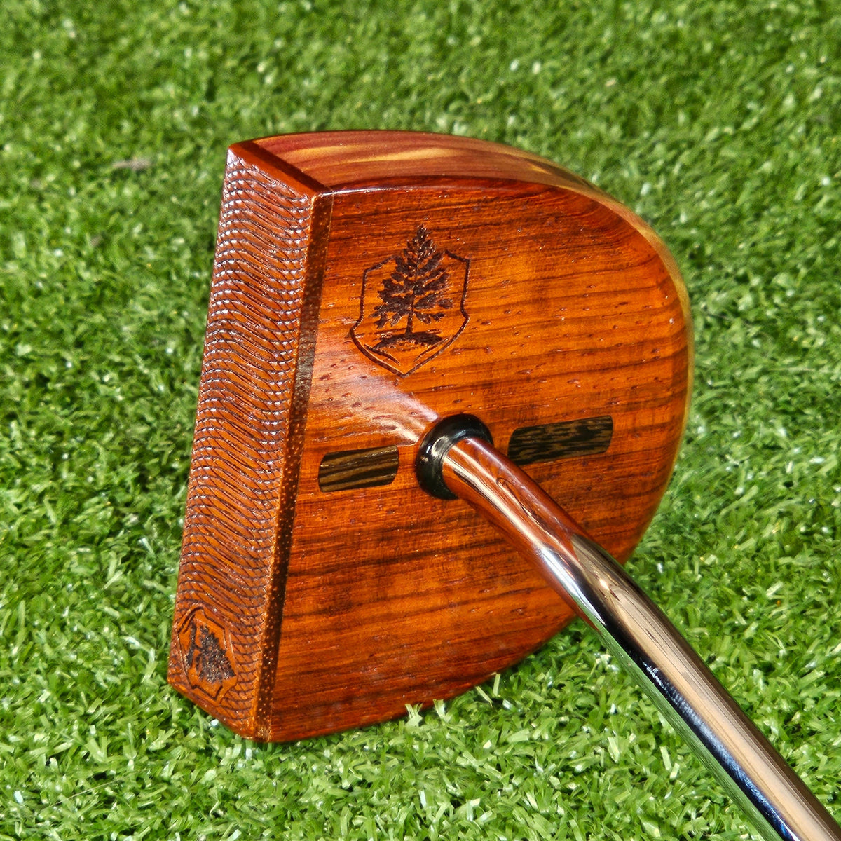 Golfer putting on a fast green in the U.S.