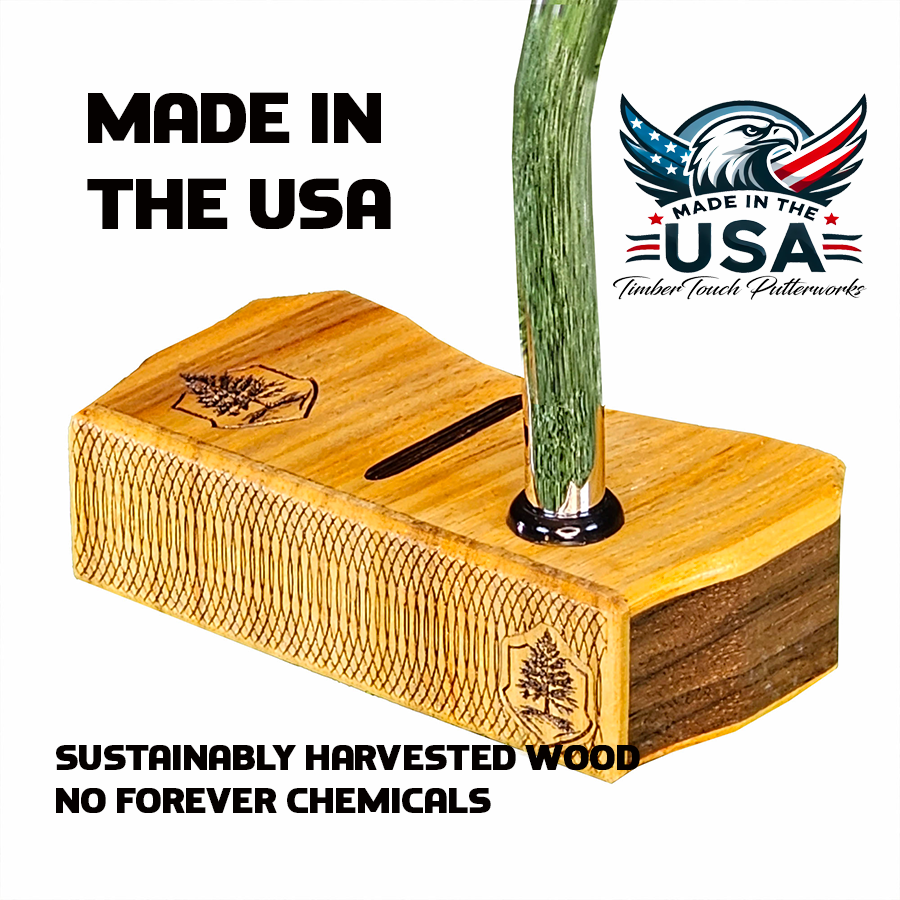 Made in the USA TimberTouch exotic wood putter