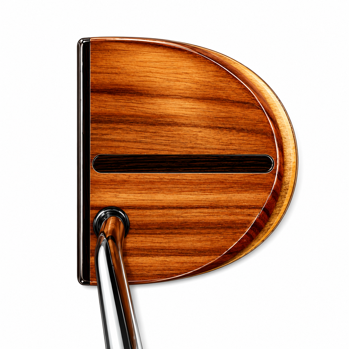Oversized mallet putter illustration showing high MOI forgiveness
