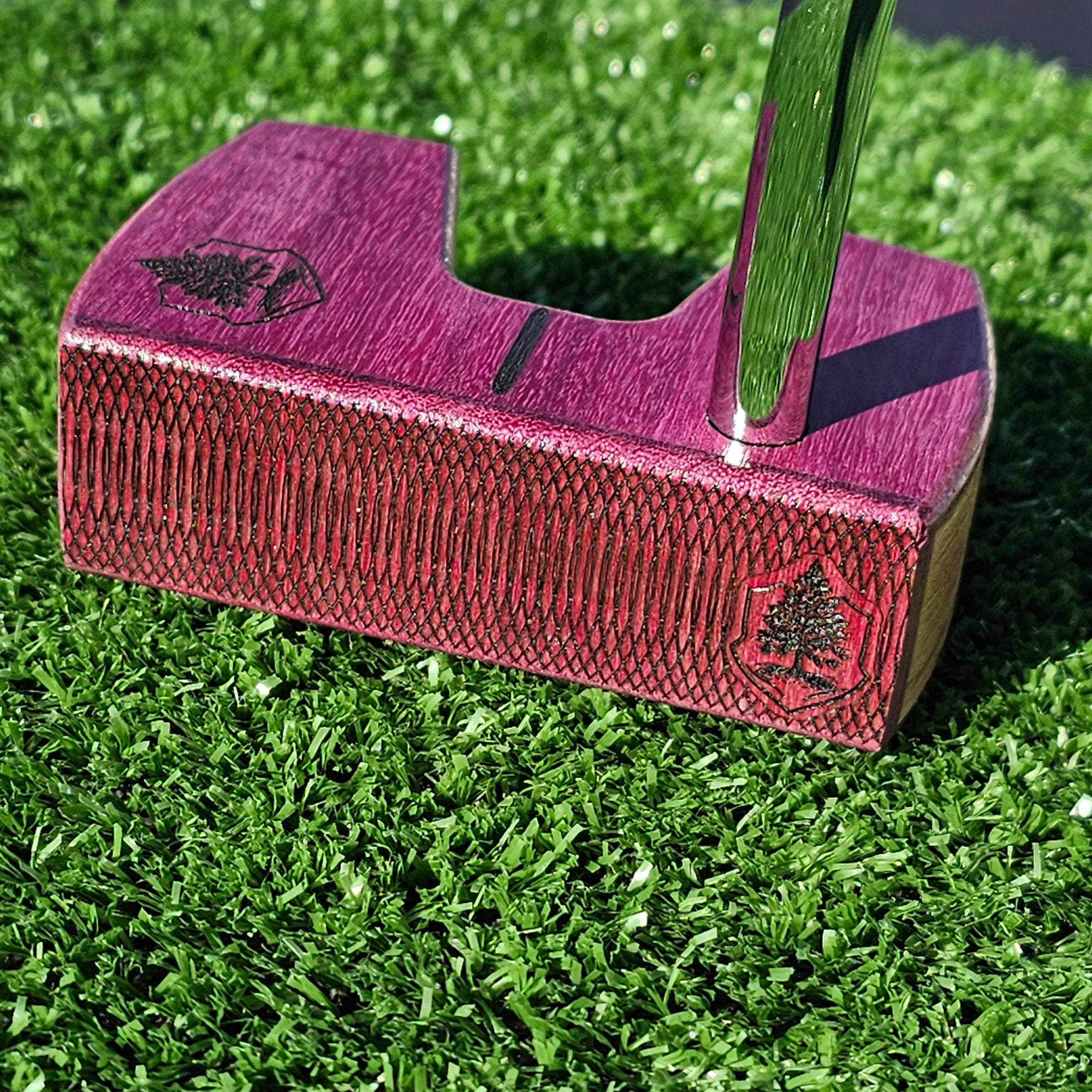 Purpleheart and Red Cedar Woodrich Regal wood putter Timbertouch