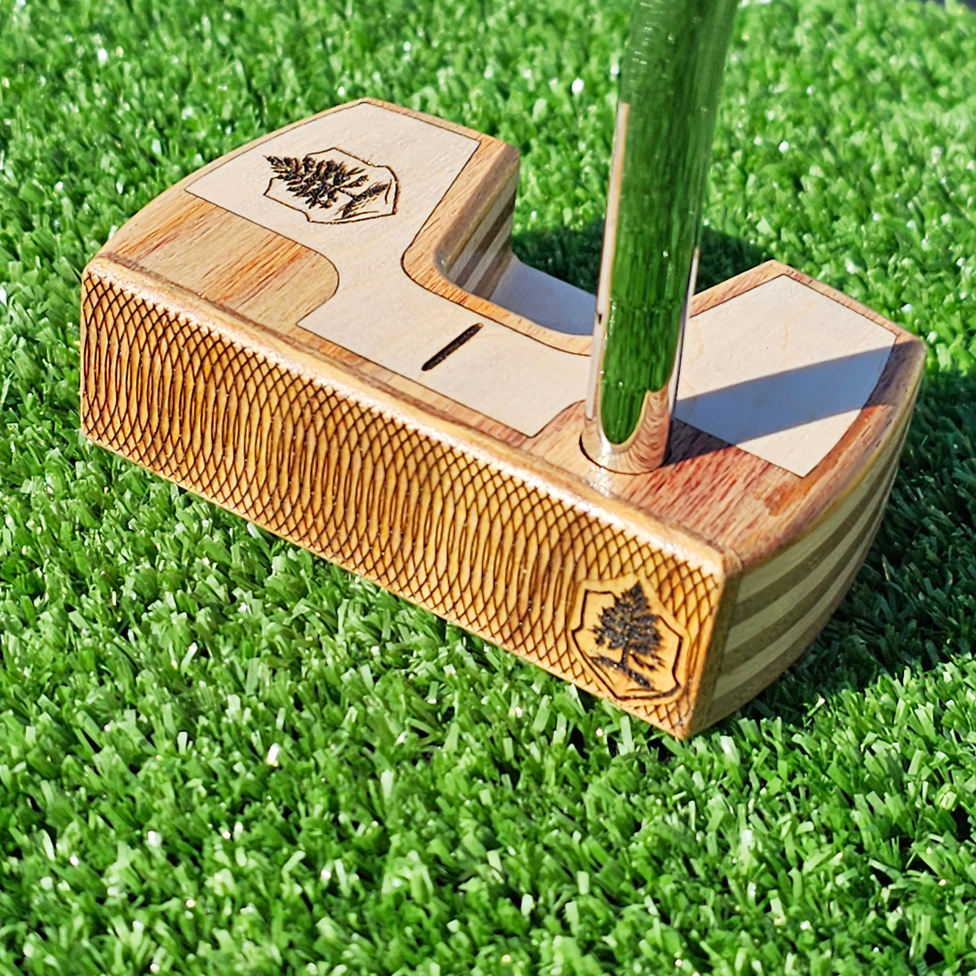 Canarywood with Walnut and Maple body Woodrich Regal wood putter
