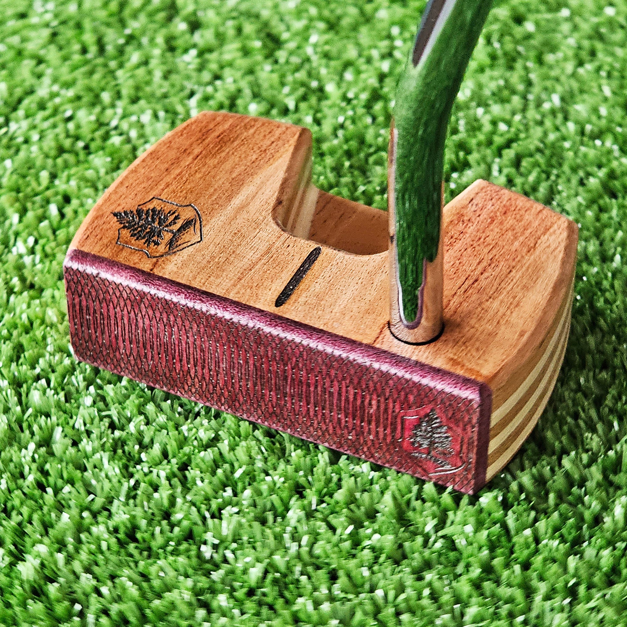 Bubinga and Purpleheart exotic wood Woodrich Regal Putter