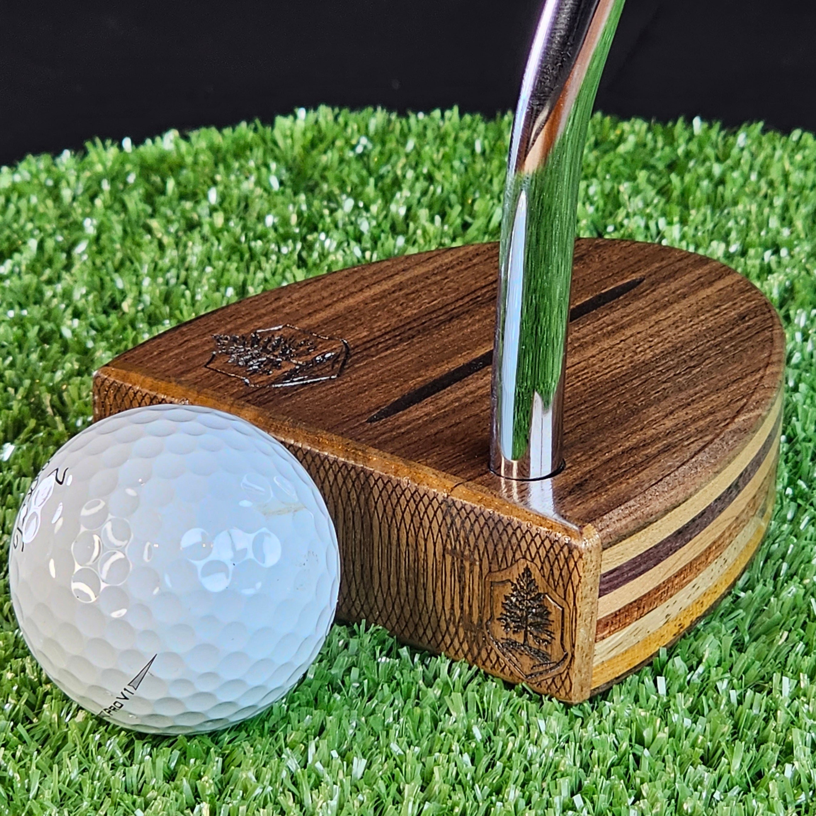 Bolivian Rosewood and many exotic wood layer body Woodford style putter