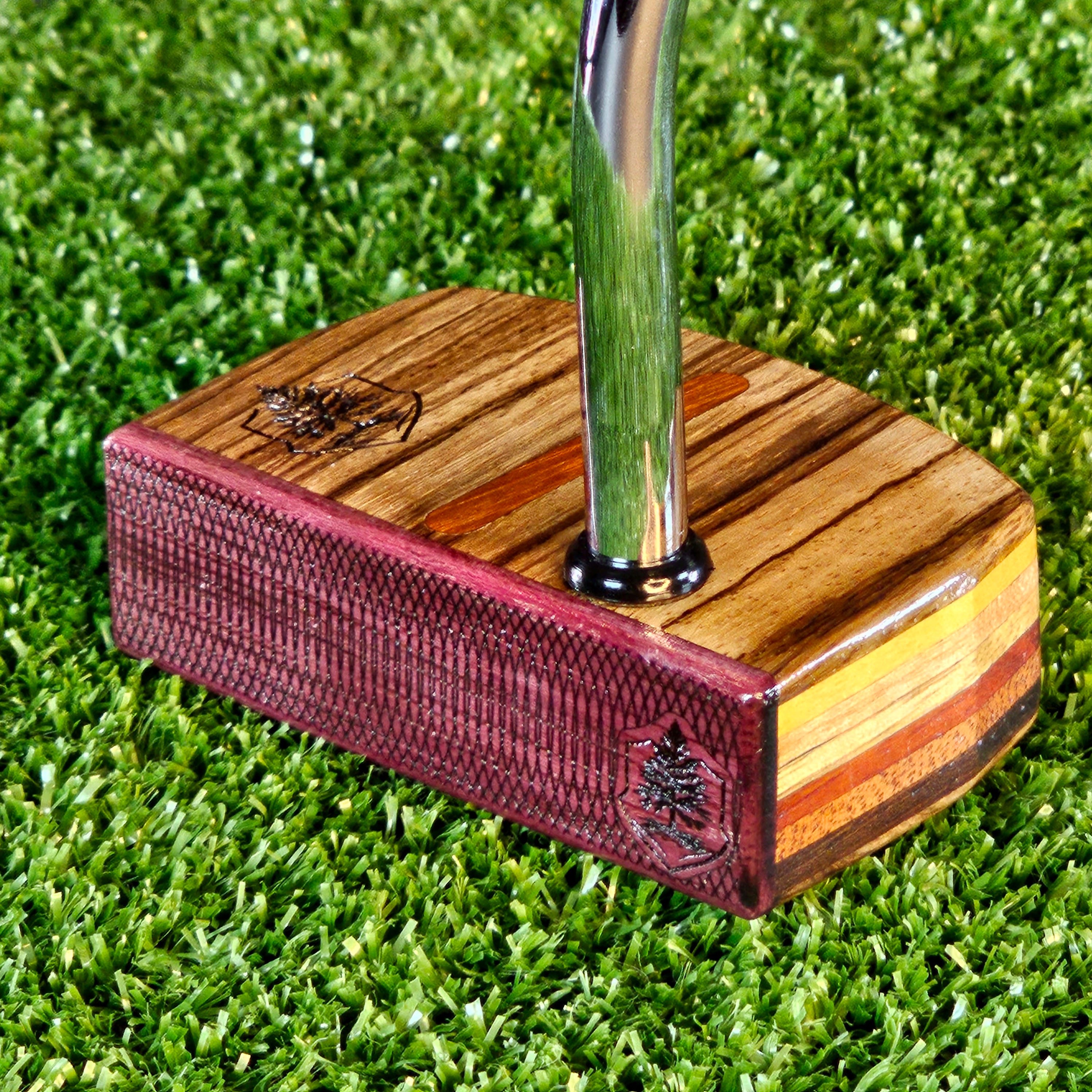 Zebrawood and Padauk exotic wood putter