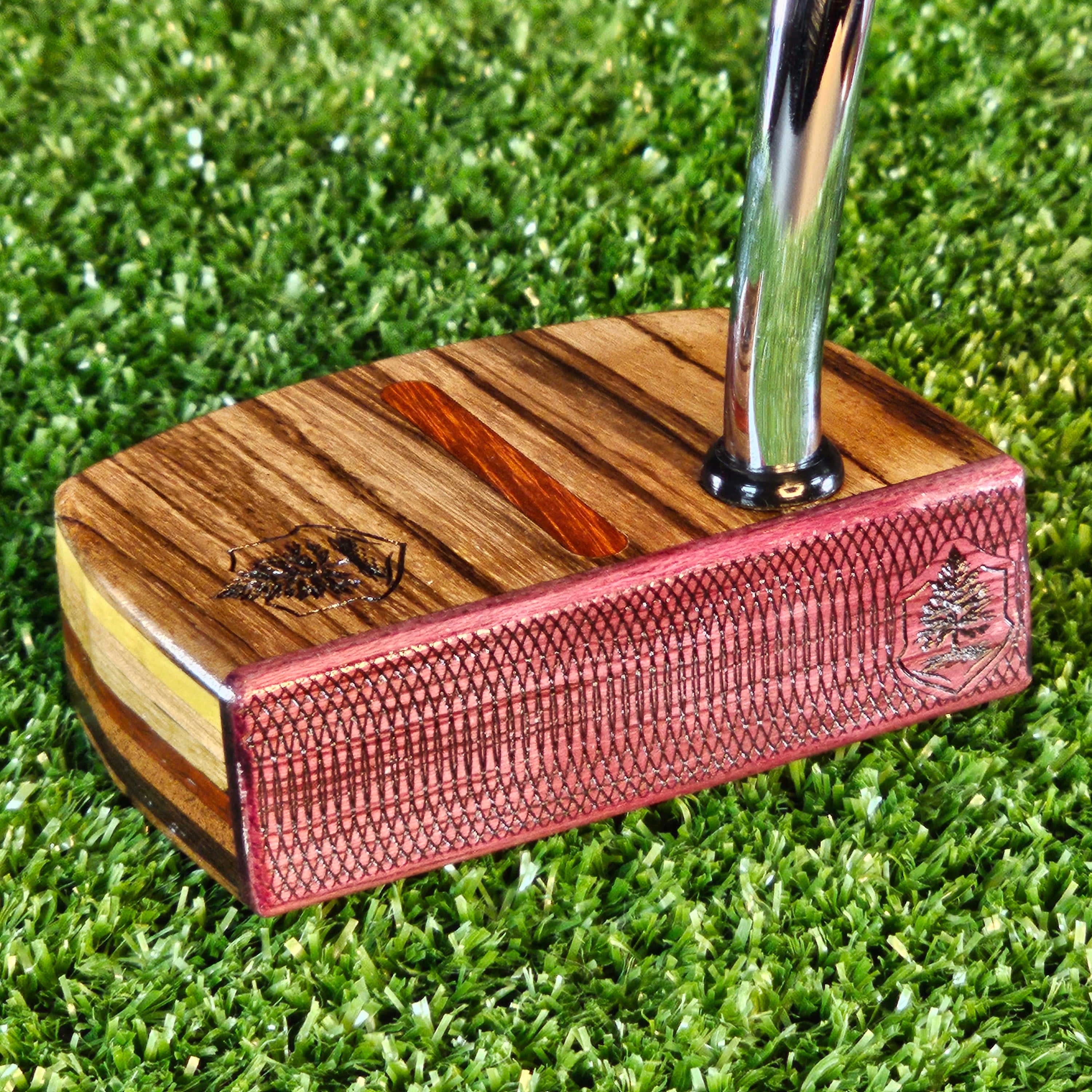 Zebrawood and Padauk exotic wood putter