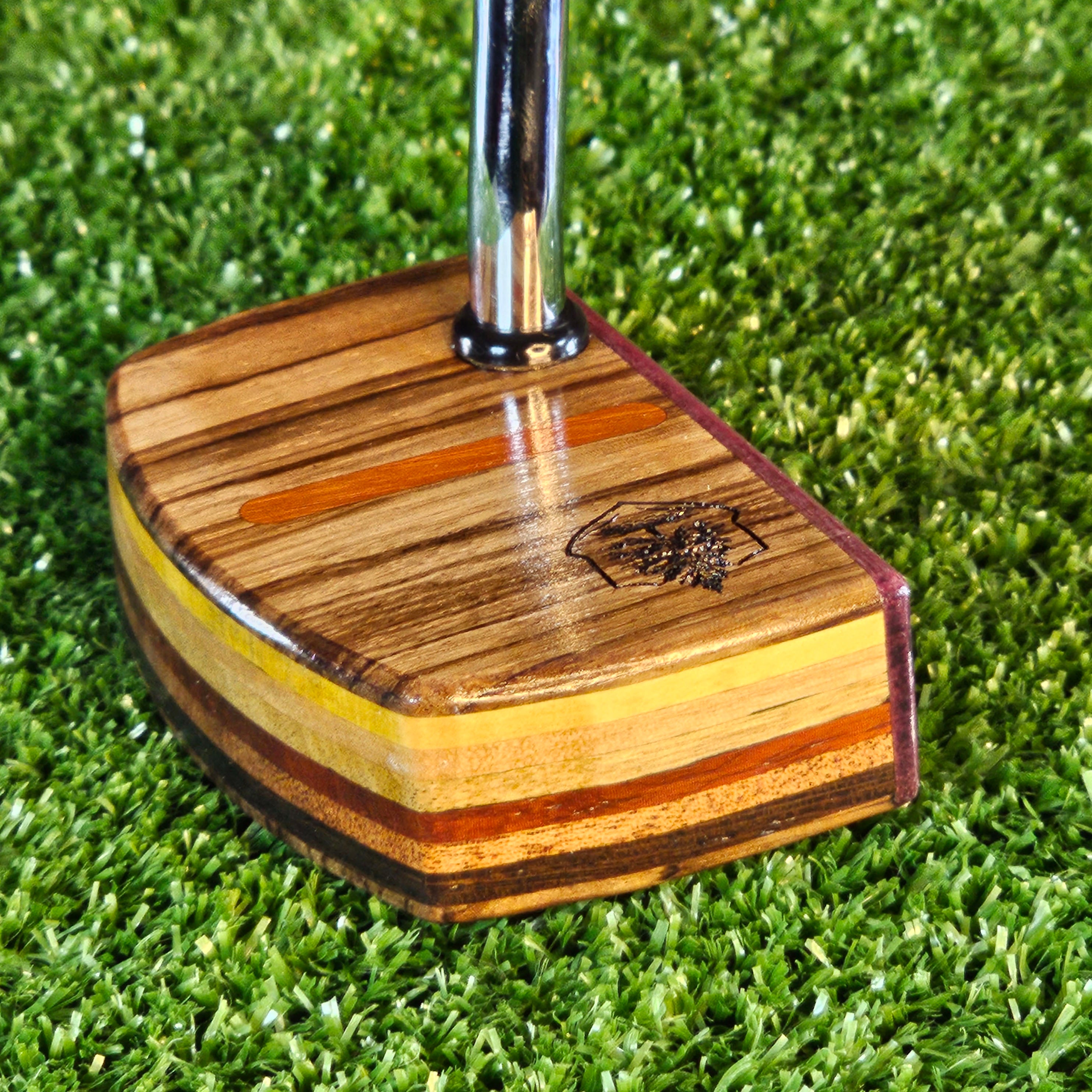 Zebrawood and Padauk exotic wood putter