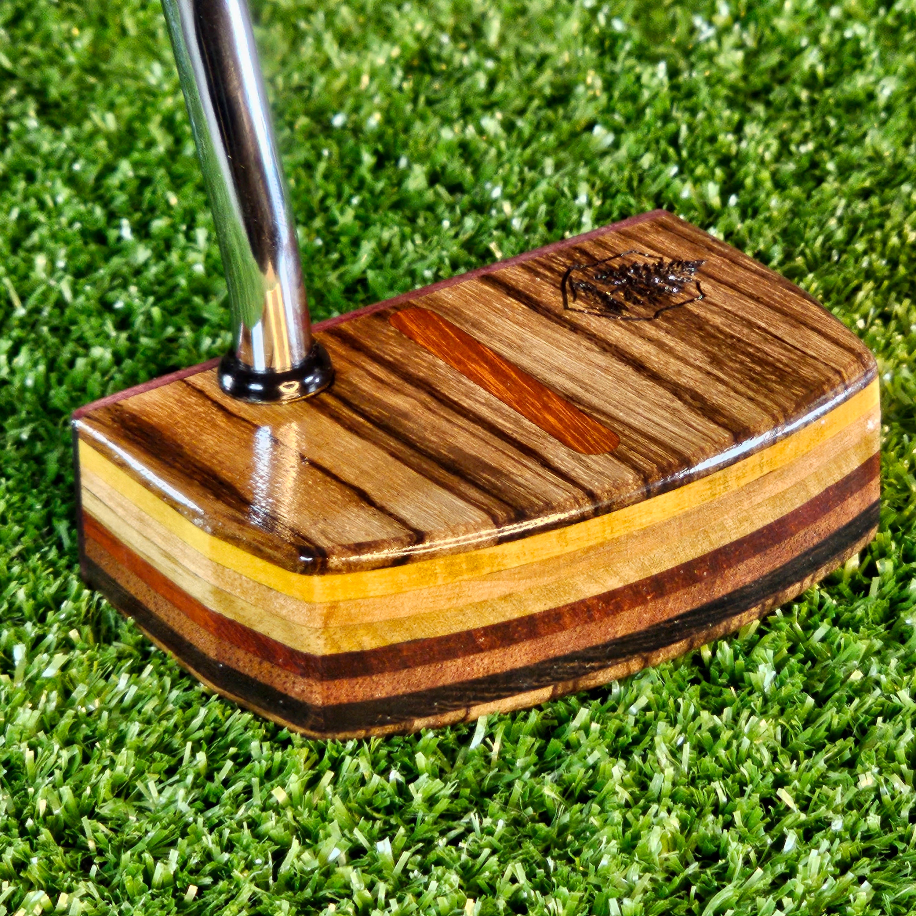 Zebrawood and Padauk exotic wood putter