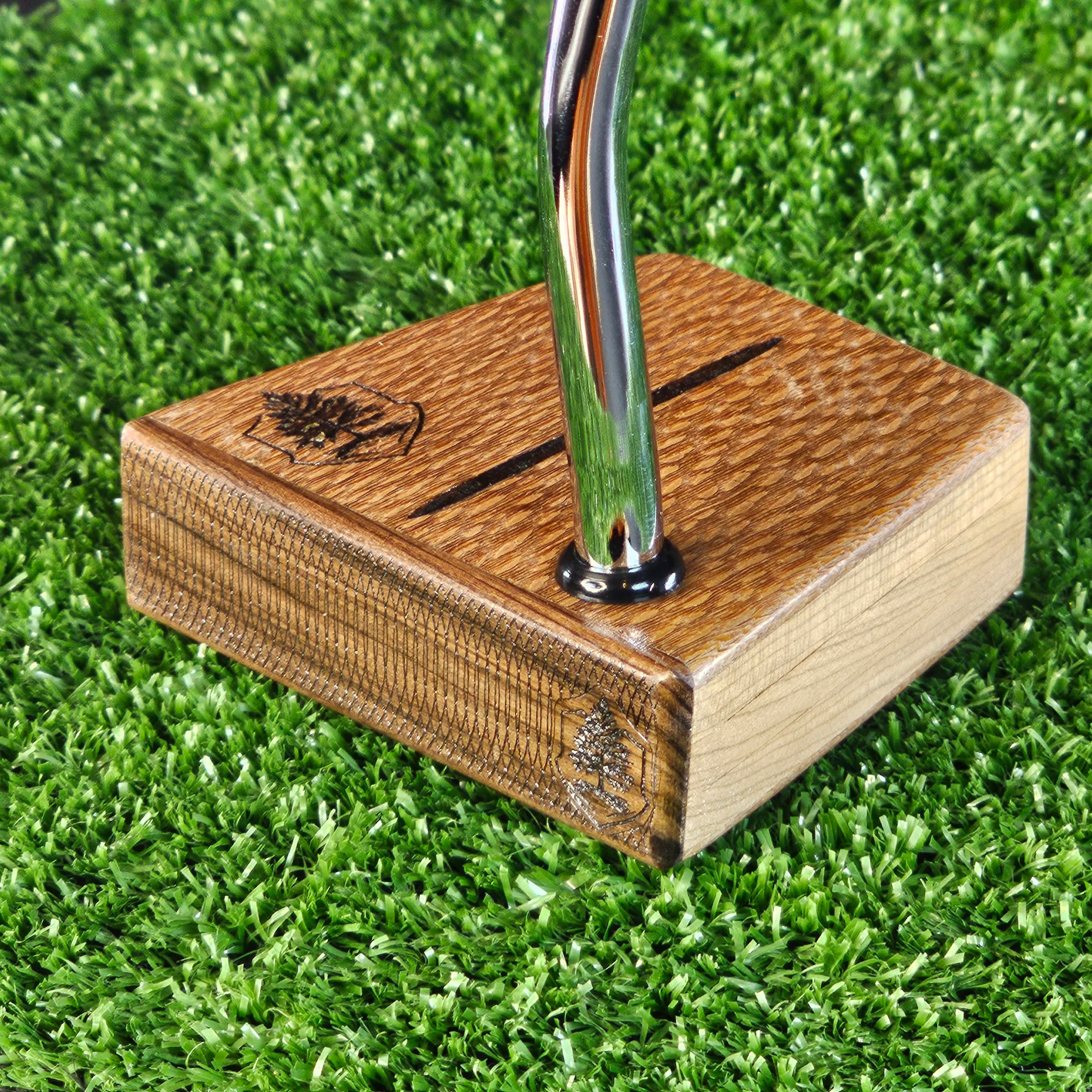 Lacewood and Red Oak Timberwolf putter