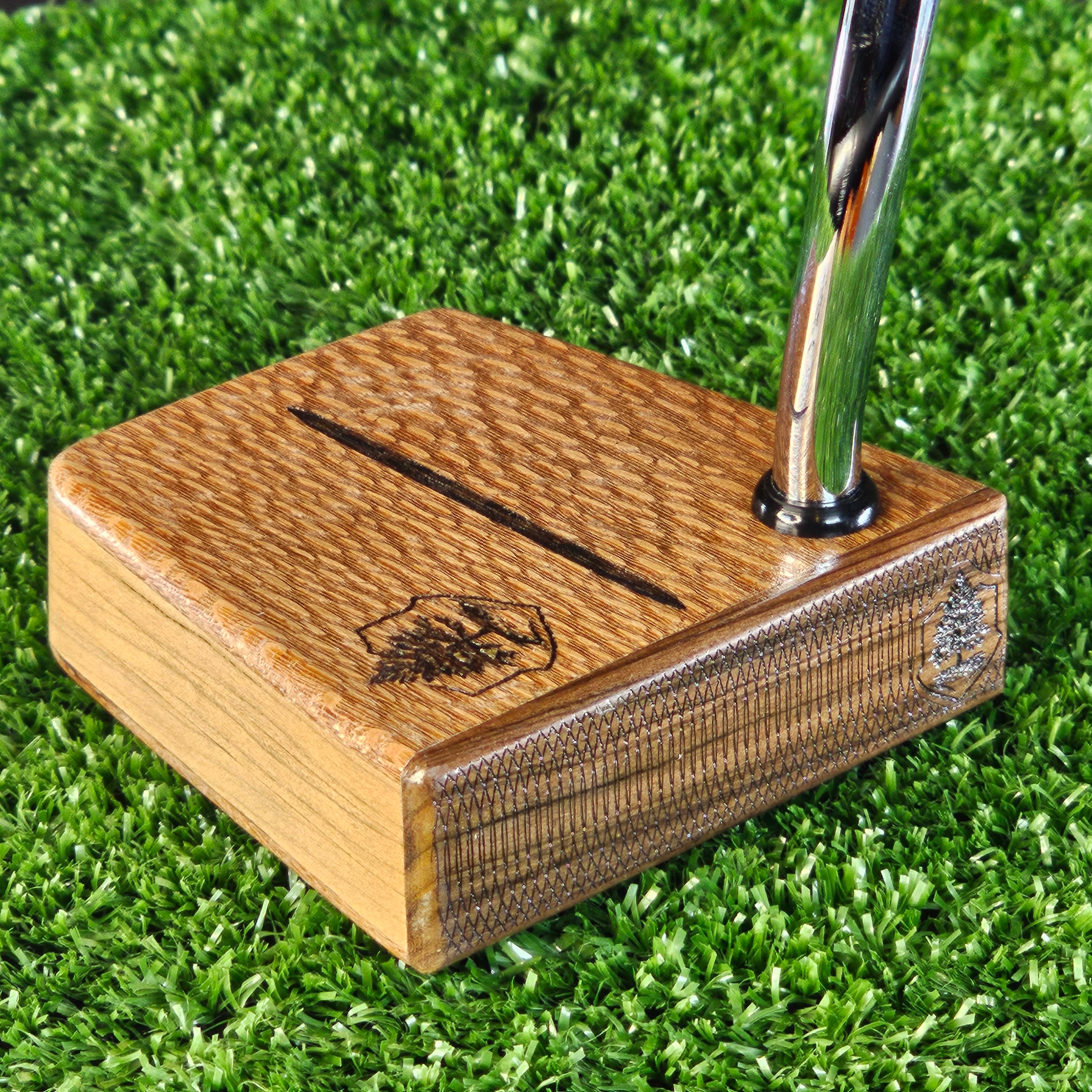Lacewood and Red Oak Timberwolf putter
