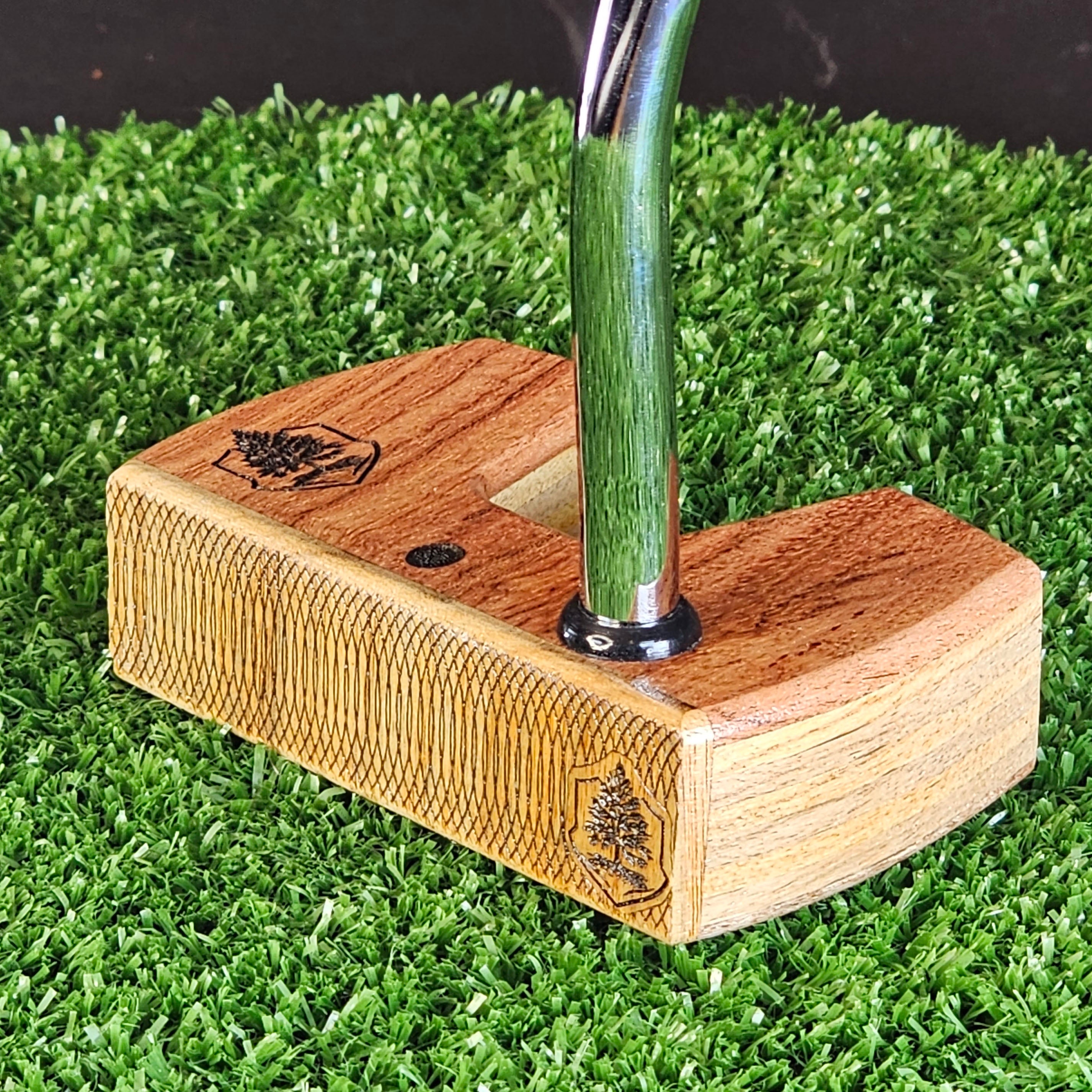 Bubinga and Canarywood exotic wood Woodrich Regal Putter