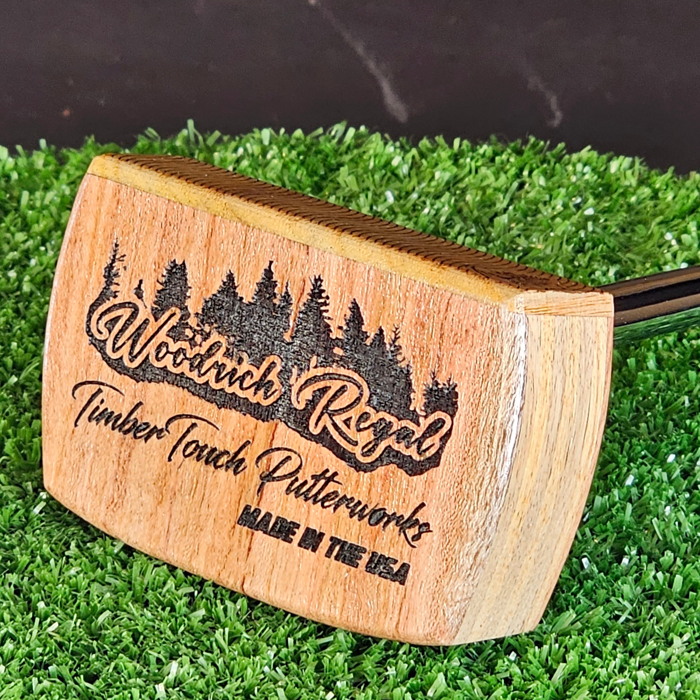 Bubinga and Canarywood exotic wood Woodrich Regal Putter