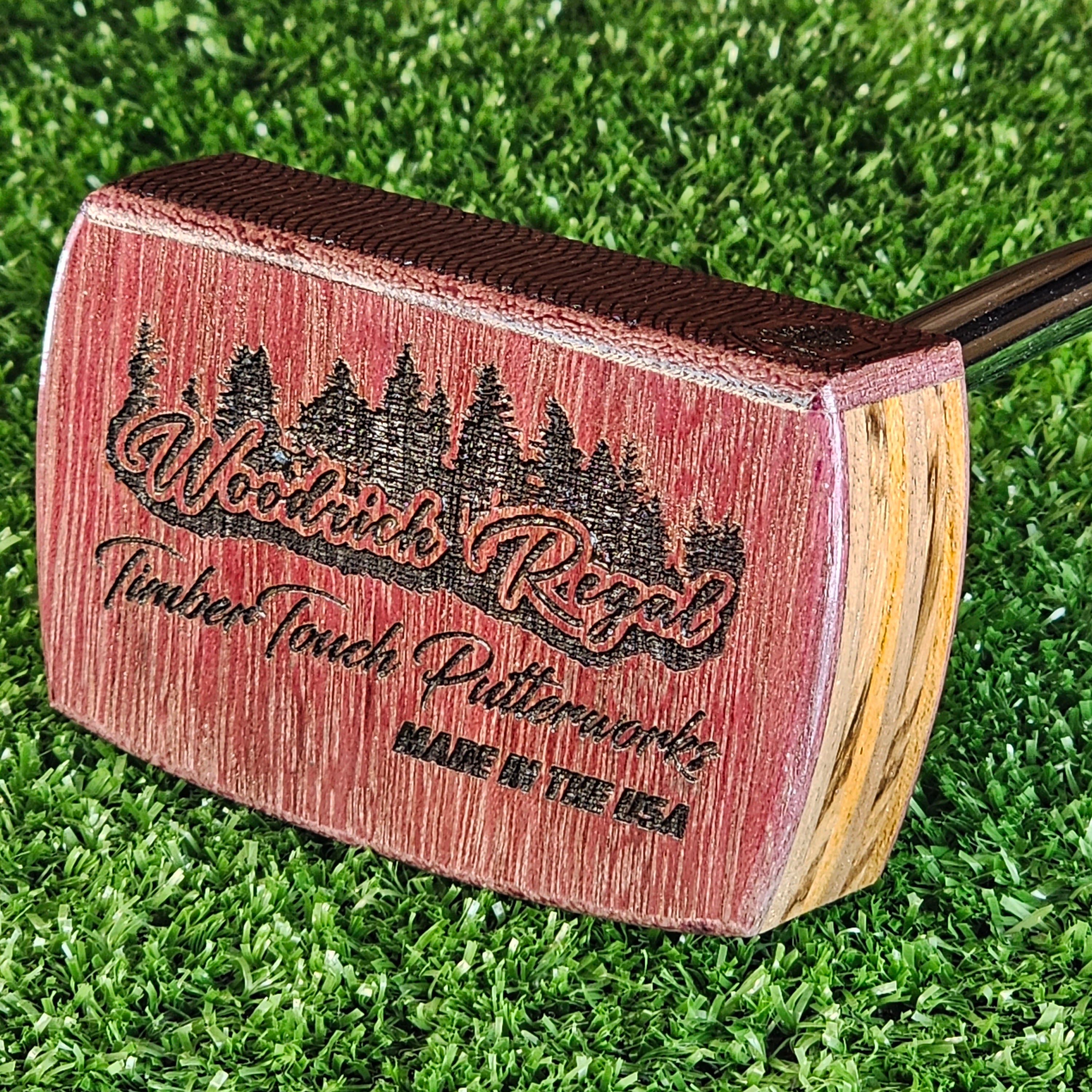 Purpleheart exotic wood Woodrich Regal Putter