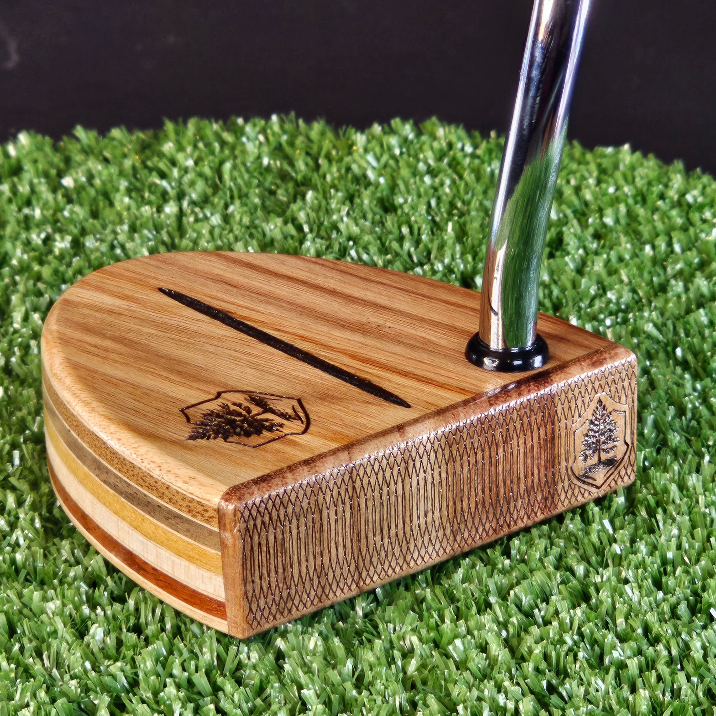 Canarywood and various exotic wood Woodford putter