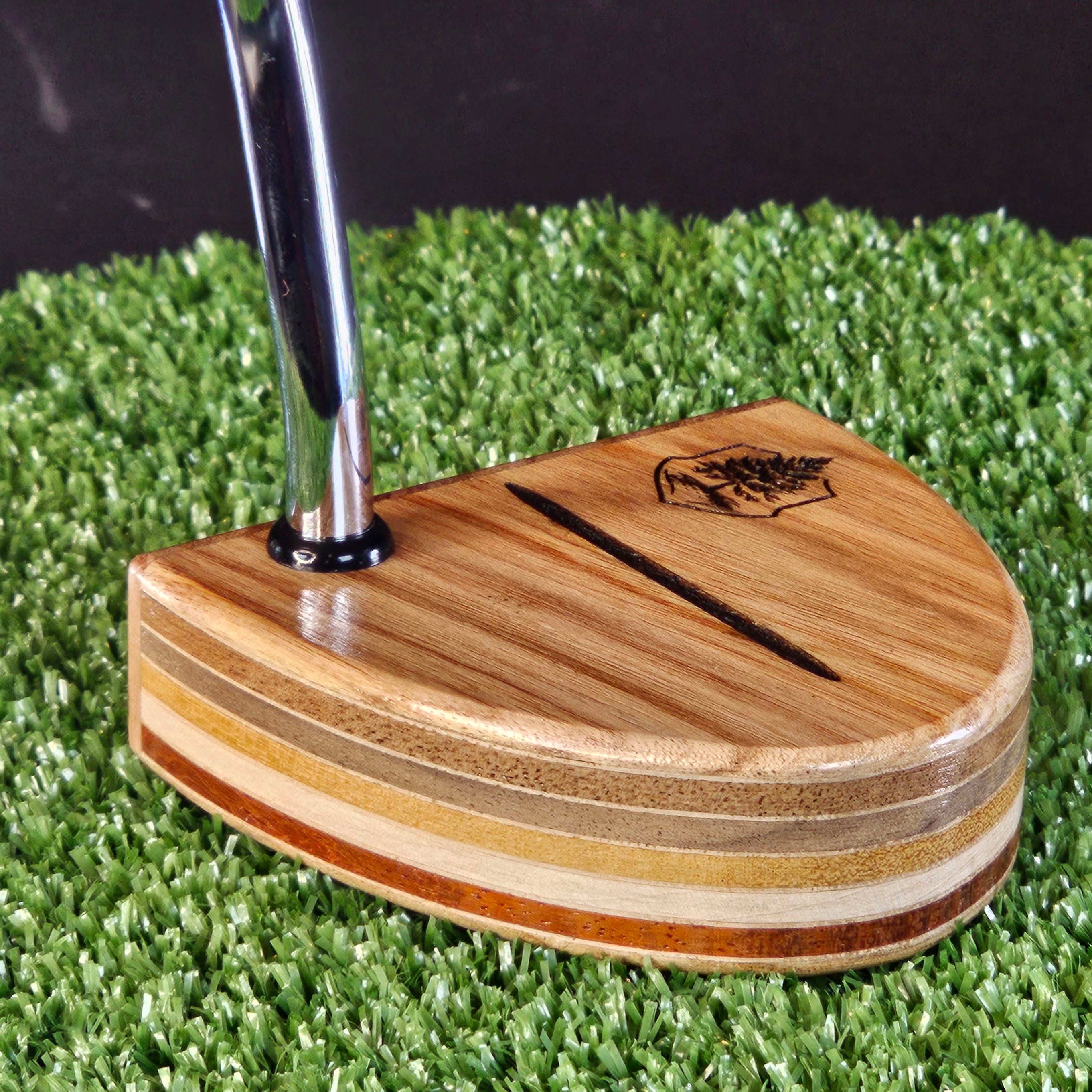 Canarywood and various exotic wood Woodford putter