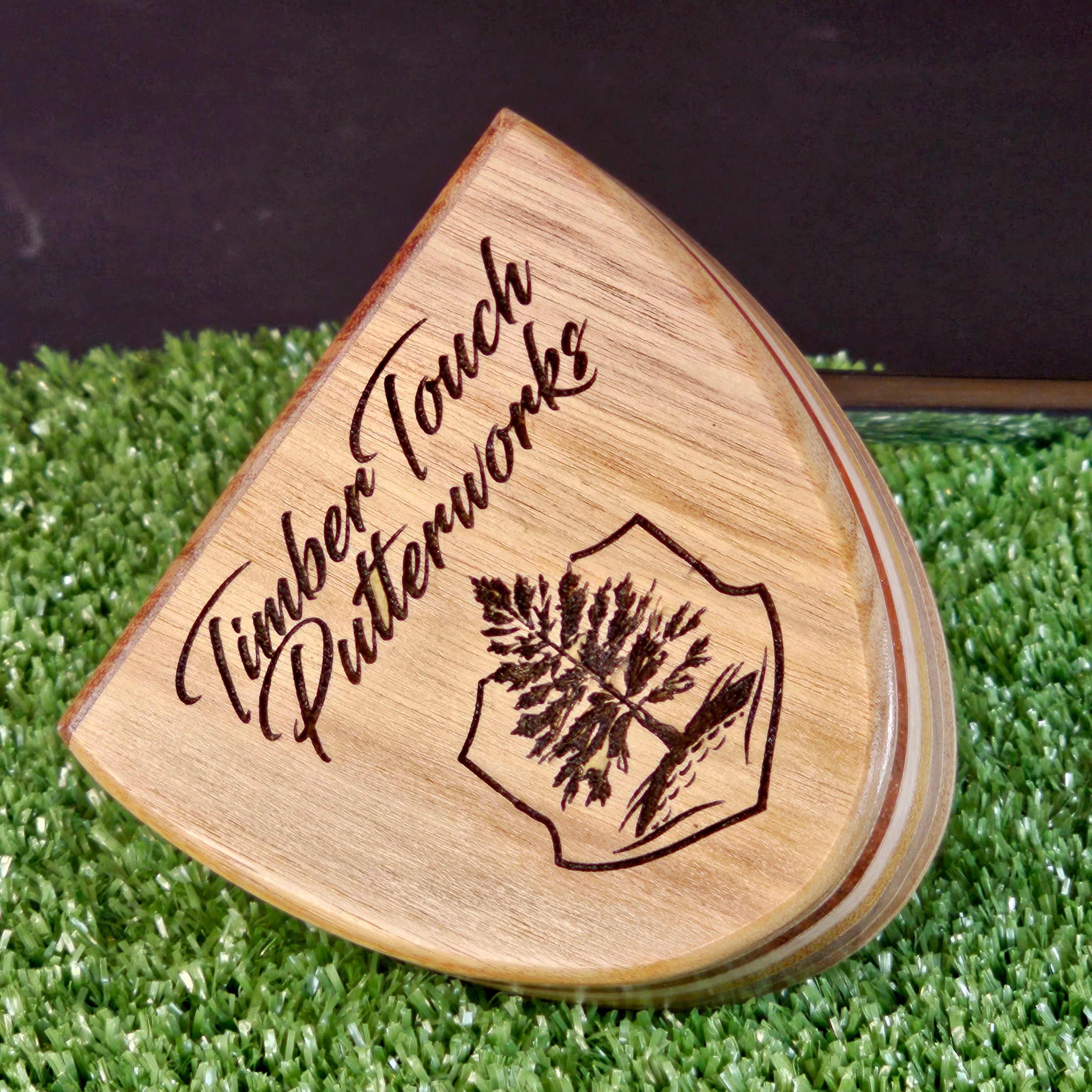 Canarywood and various exotic wood Woodford putter