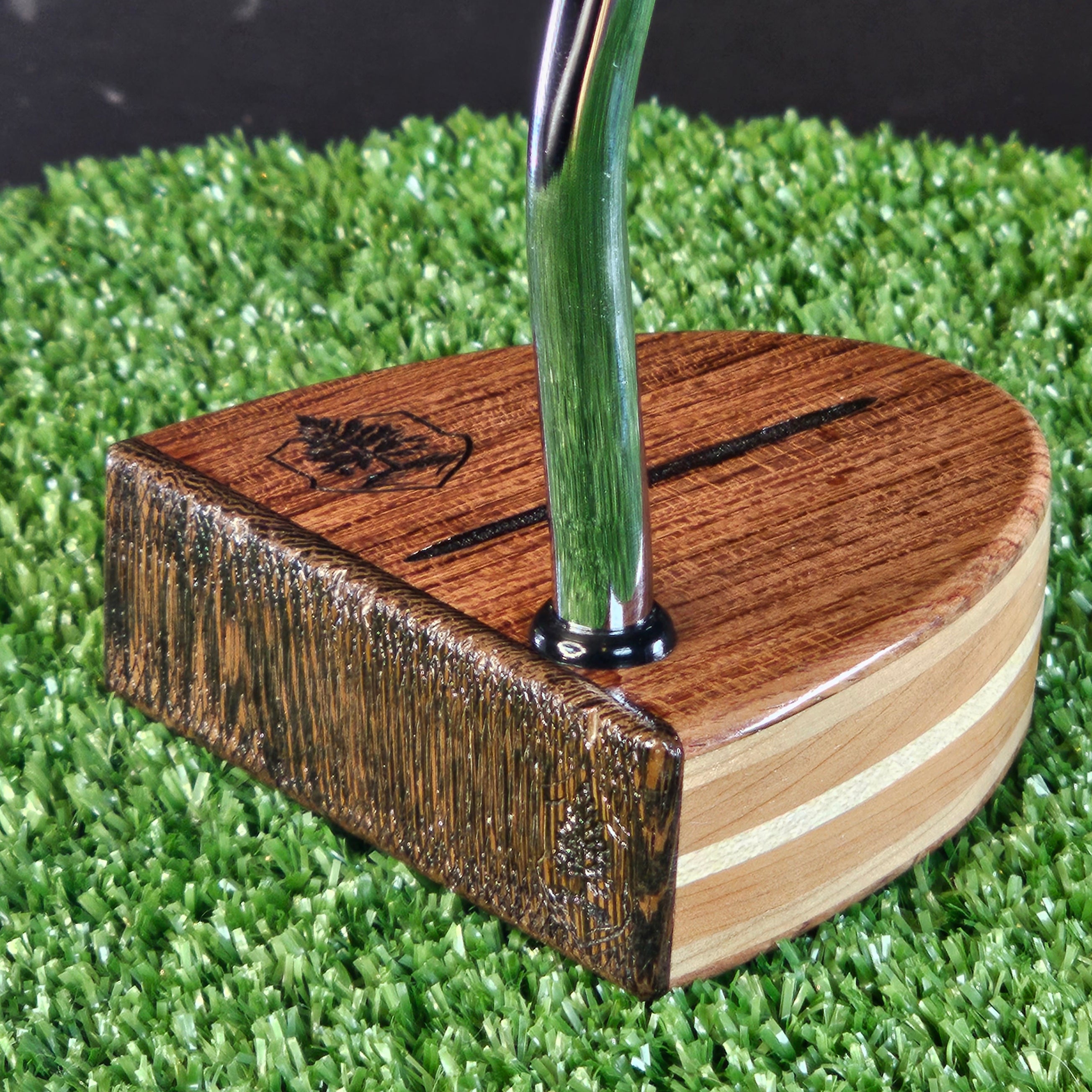 Tigerwood and Wenge exotic wood Woodford style putter