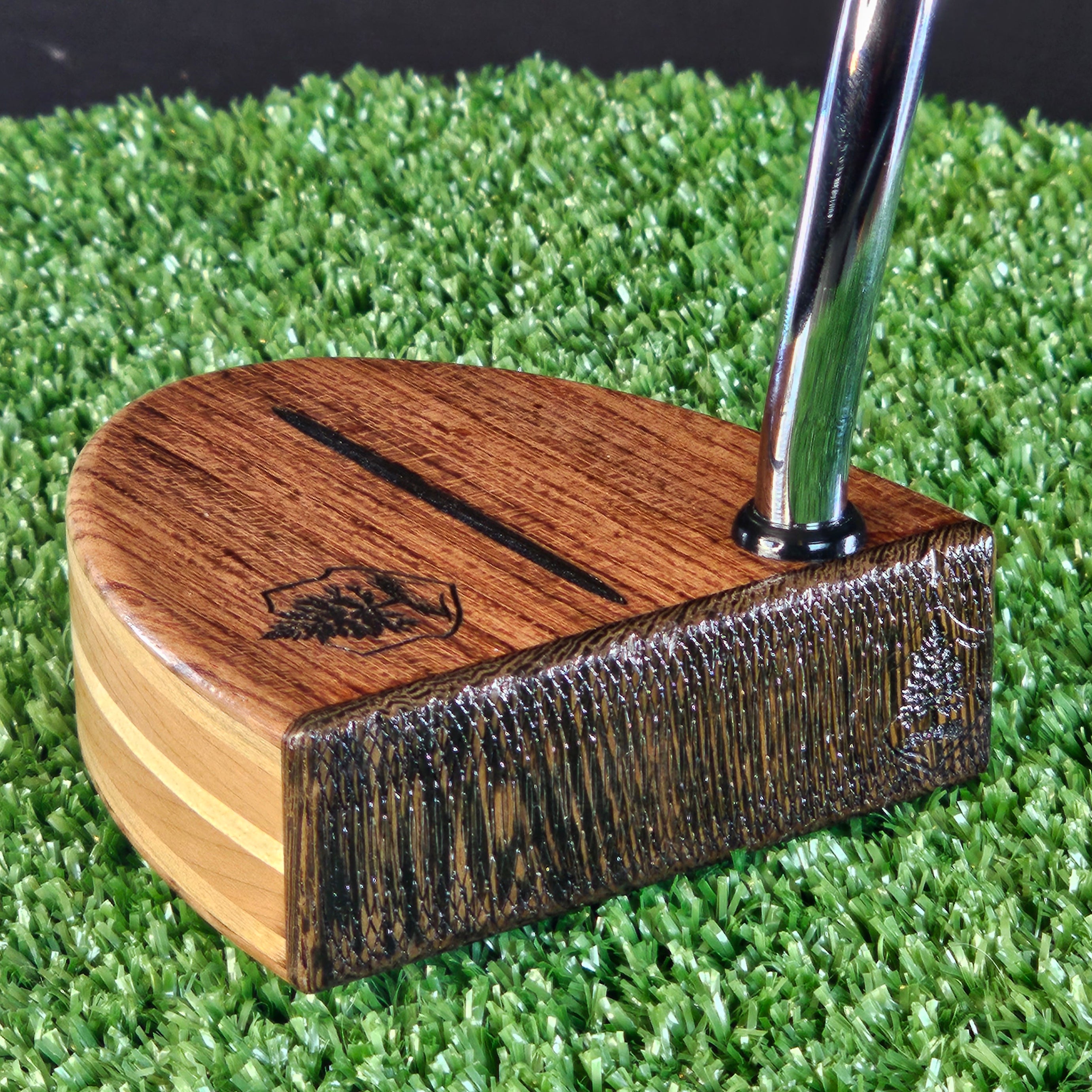 Tigerwood and Wenge exotic wood Woodford style putter