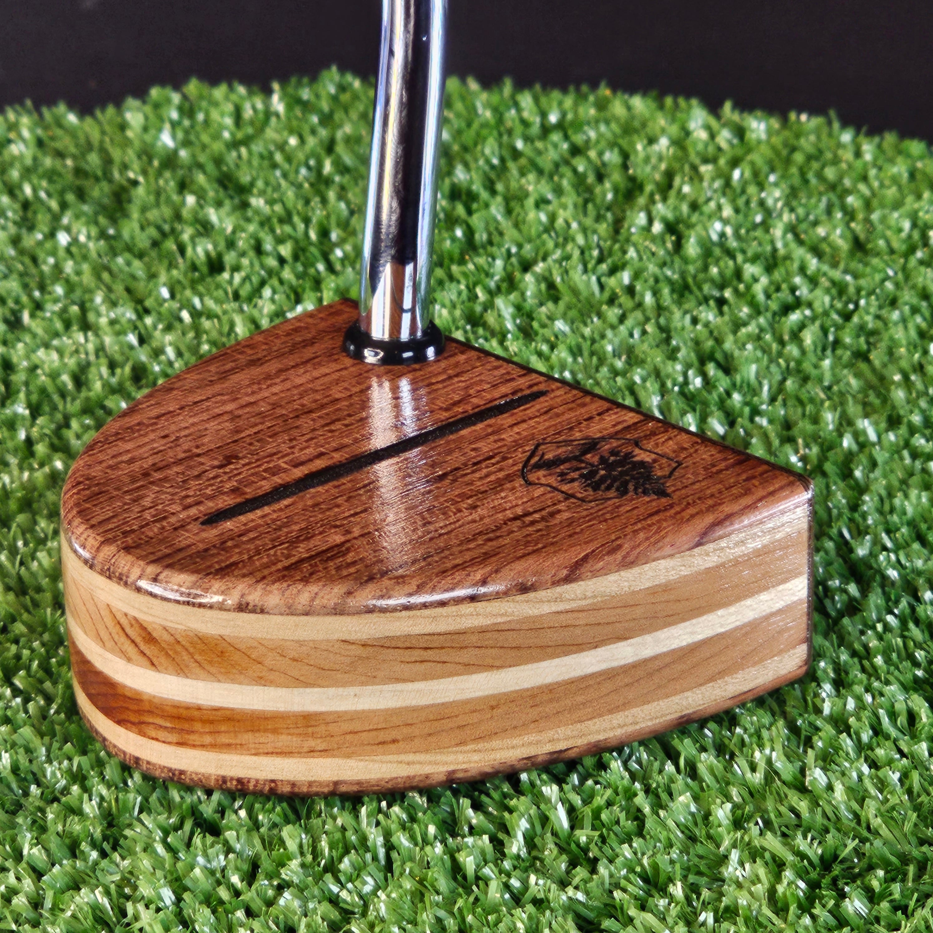 Tigerwood and Wenge exotic wood Woodford style putter