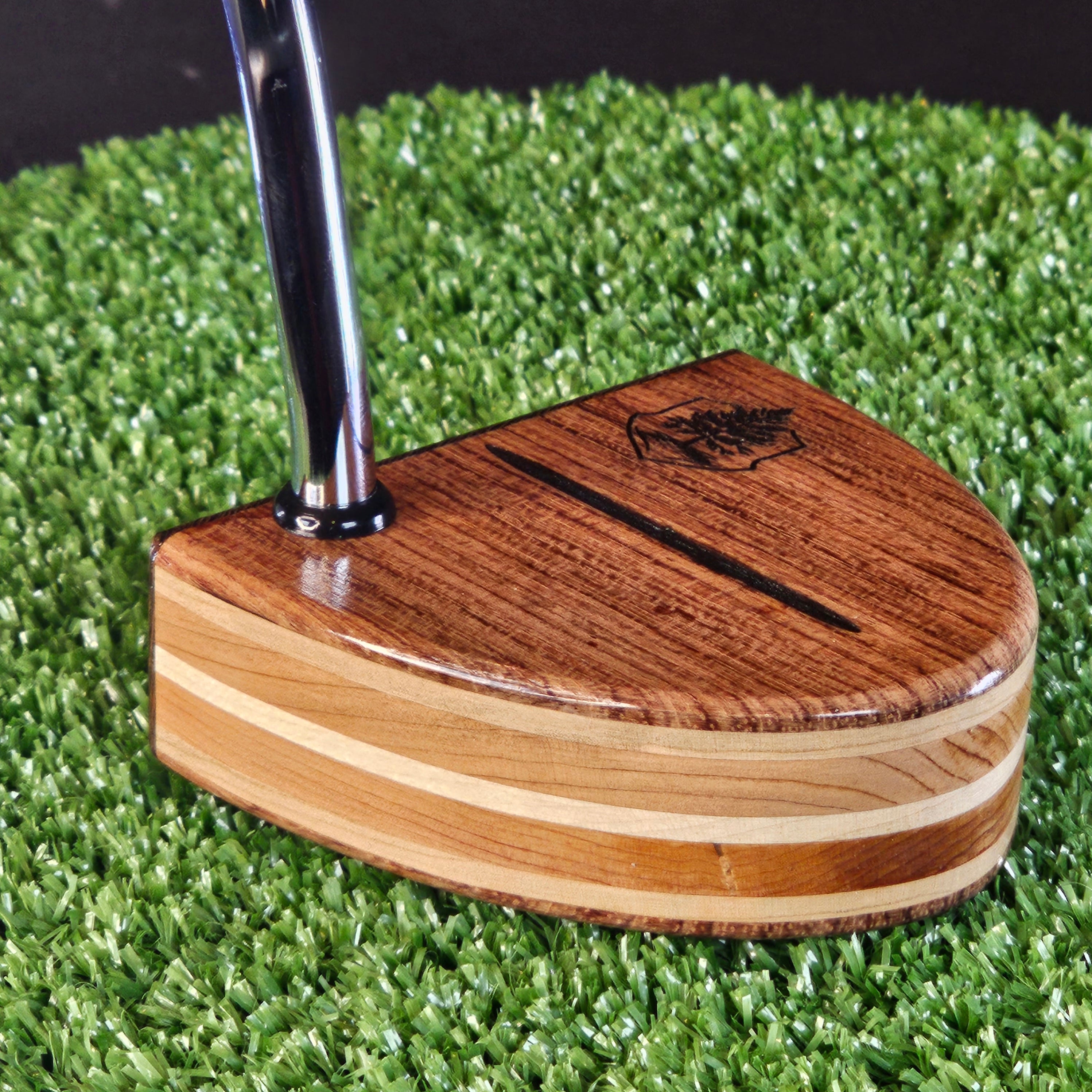 Tigerwood and Wenge exotic wood Woodford style putter