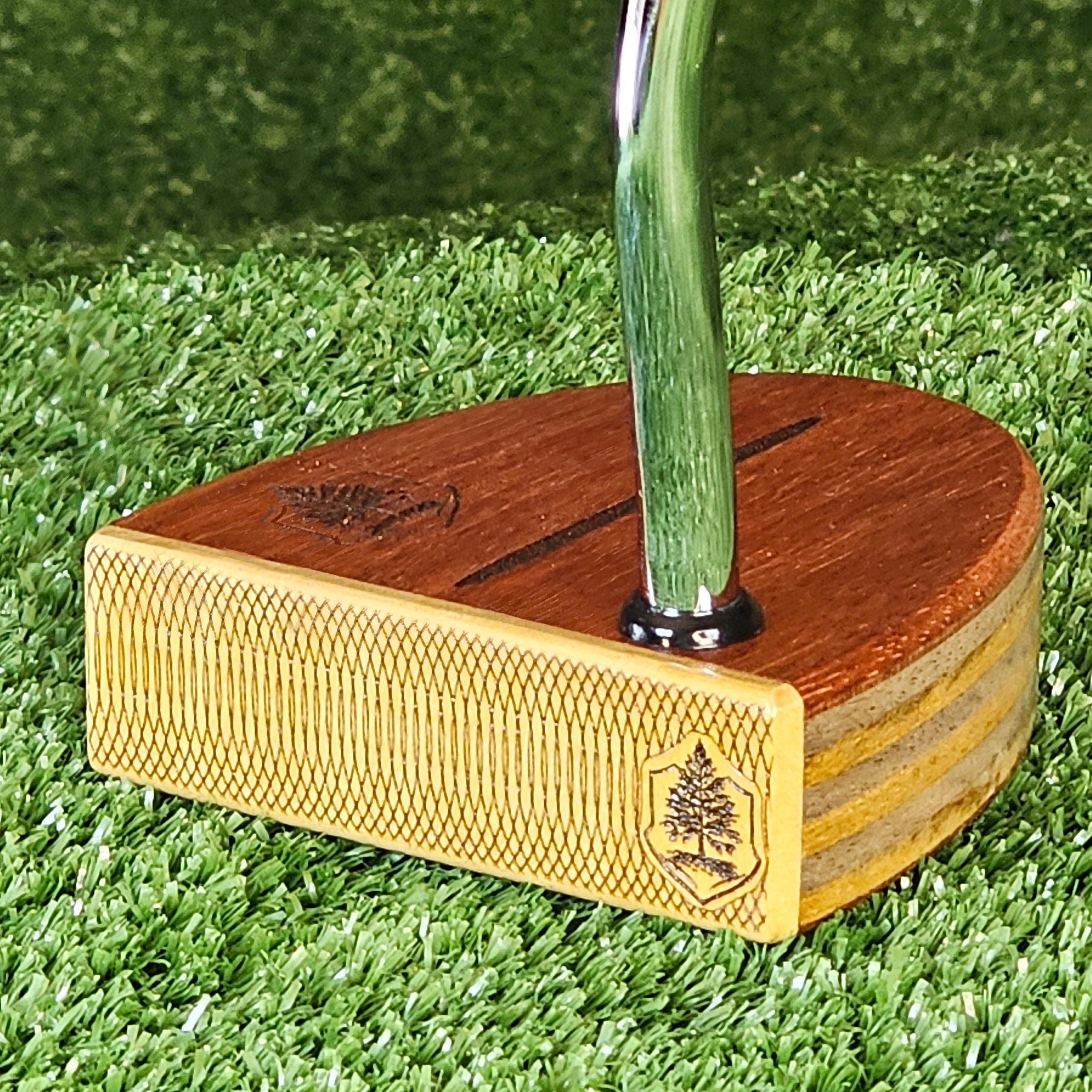 Bloodwood yellowheart exotic wood and layered body Woodford putter