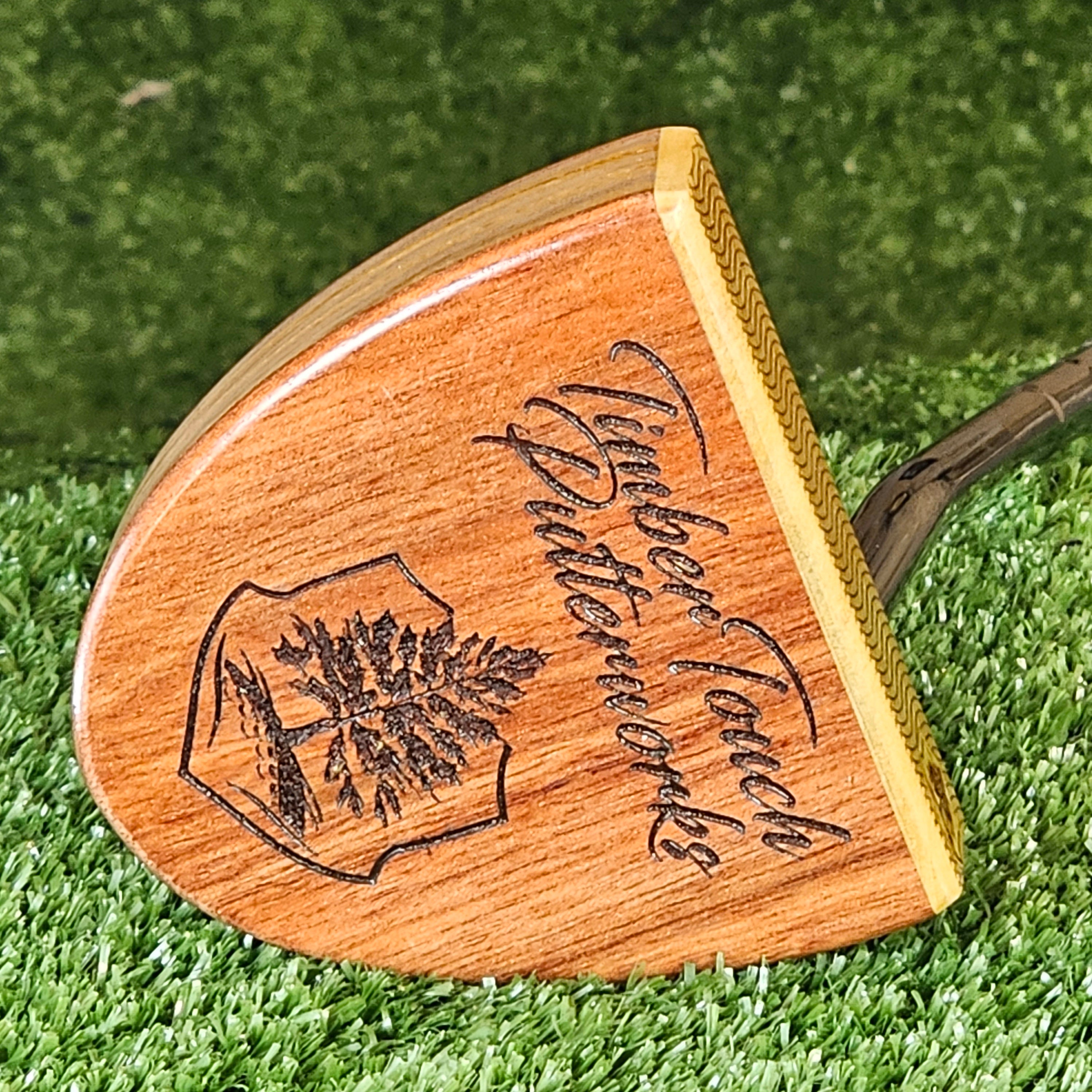 Bloodwood yellowheart exotic wood and layered body Woodford putter
