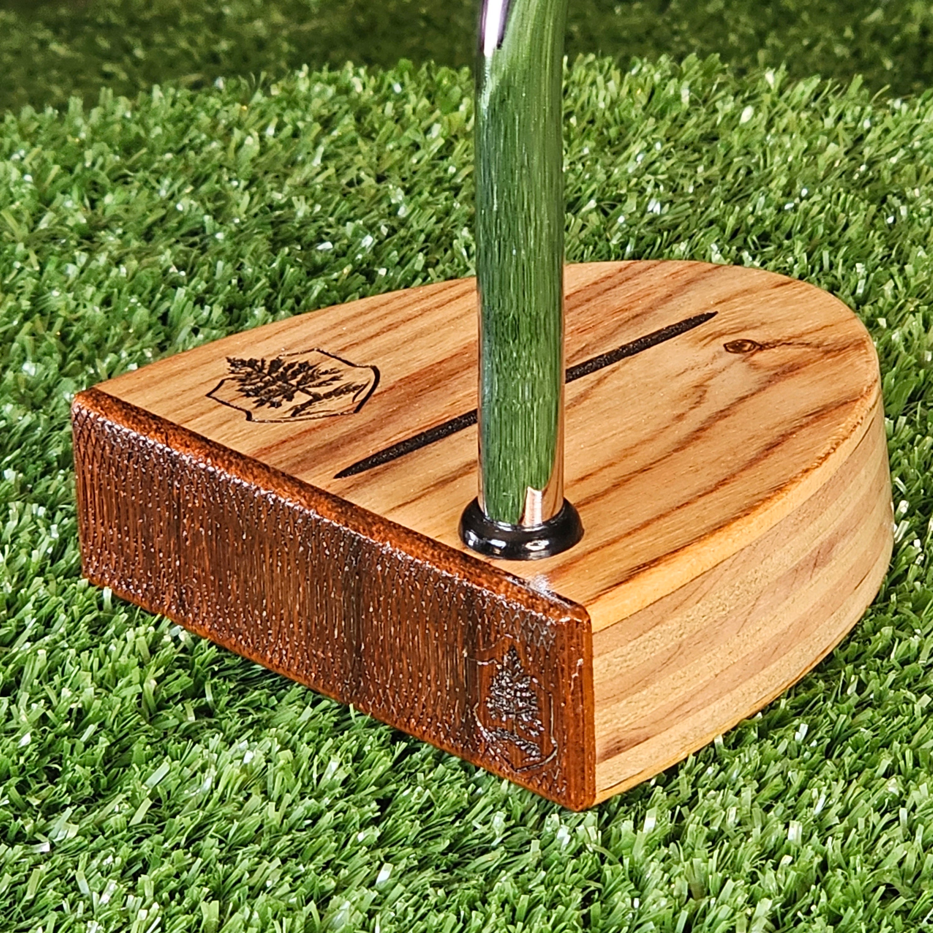 Canarywood with Padauk faceplate exotic wood putter