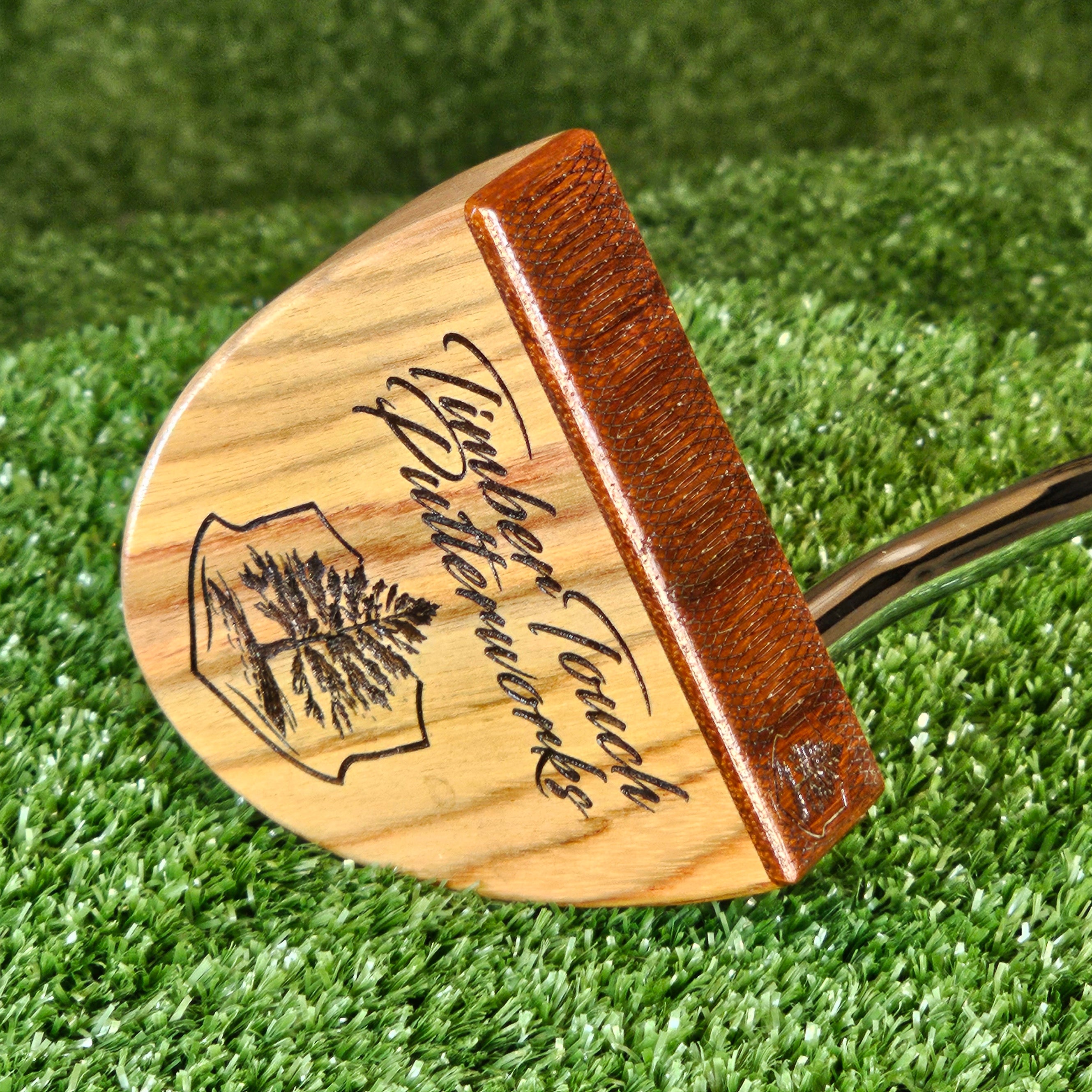 Canarywood with Padauk faceplate exotic wood putter