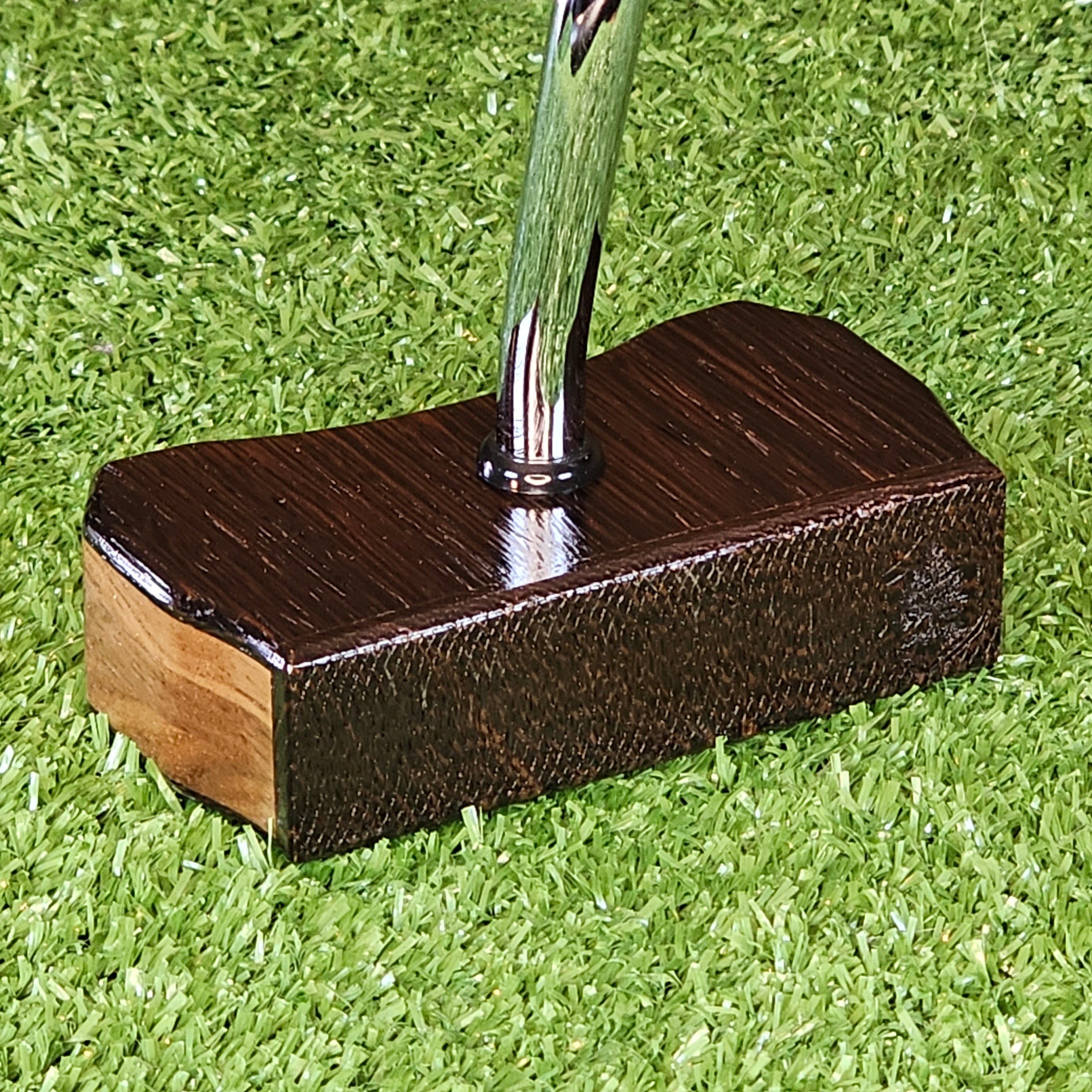 Wenge and Walnut exotic wood center shaft putter lefty or righty