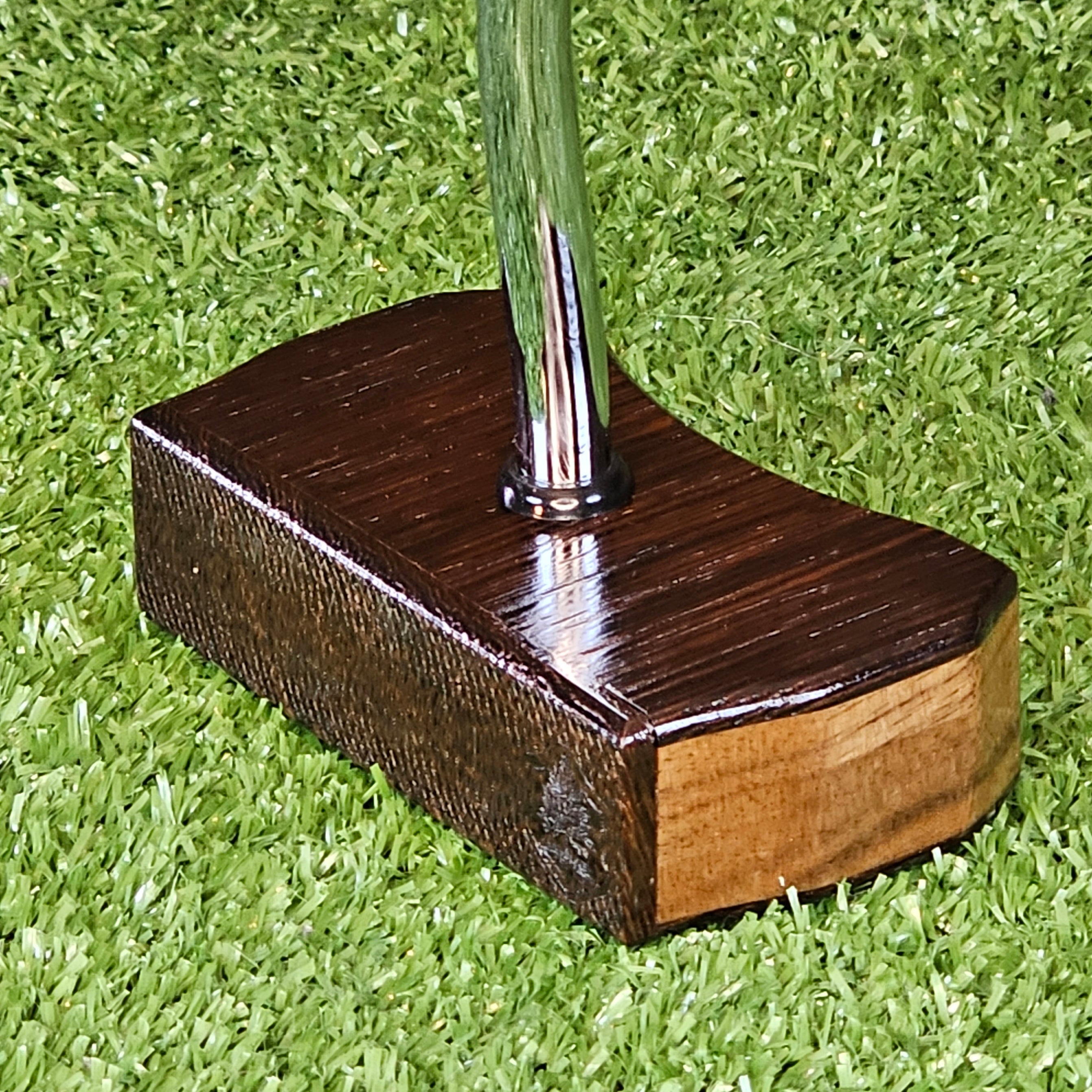Wenge and Walnut exotic wood center shaft putter lefty or righty