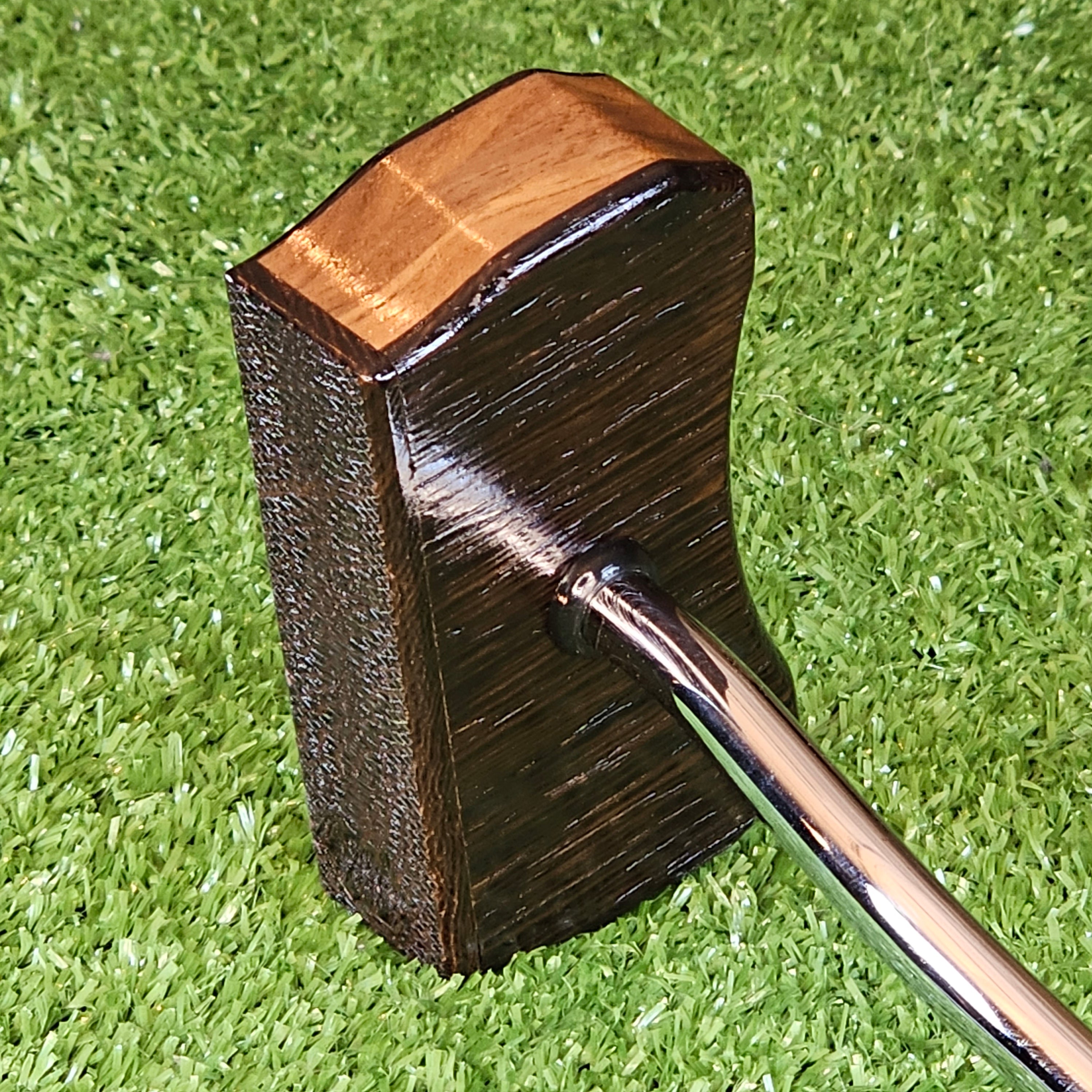 Wenge and Walnut exotic wood center shaft putter lefty or righty