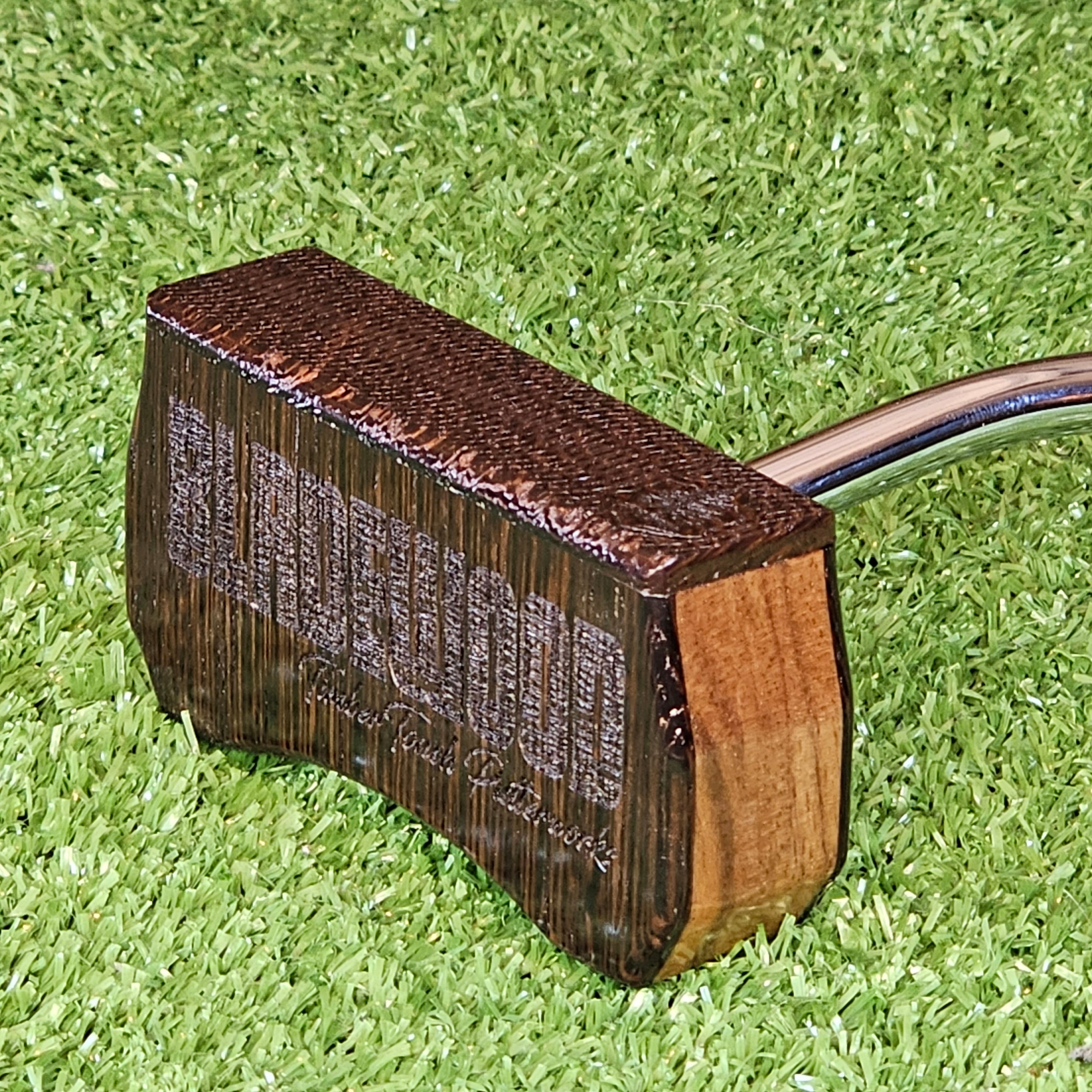 Wenge and Walnut exotic wood center shaft putter lefty or righty