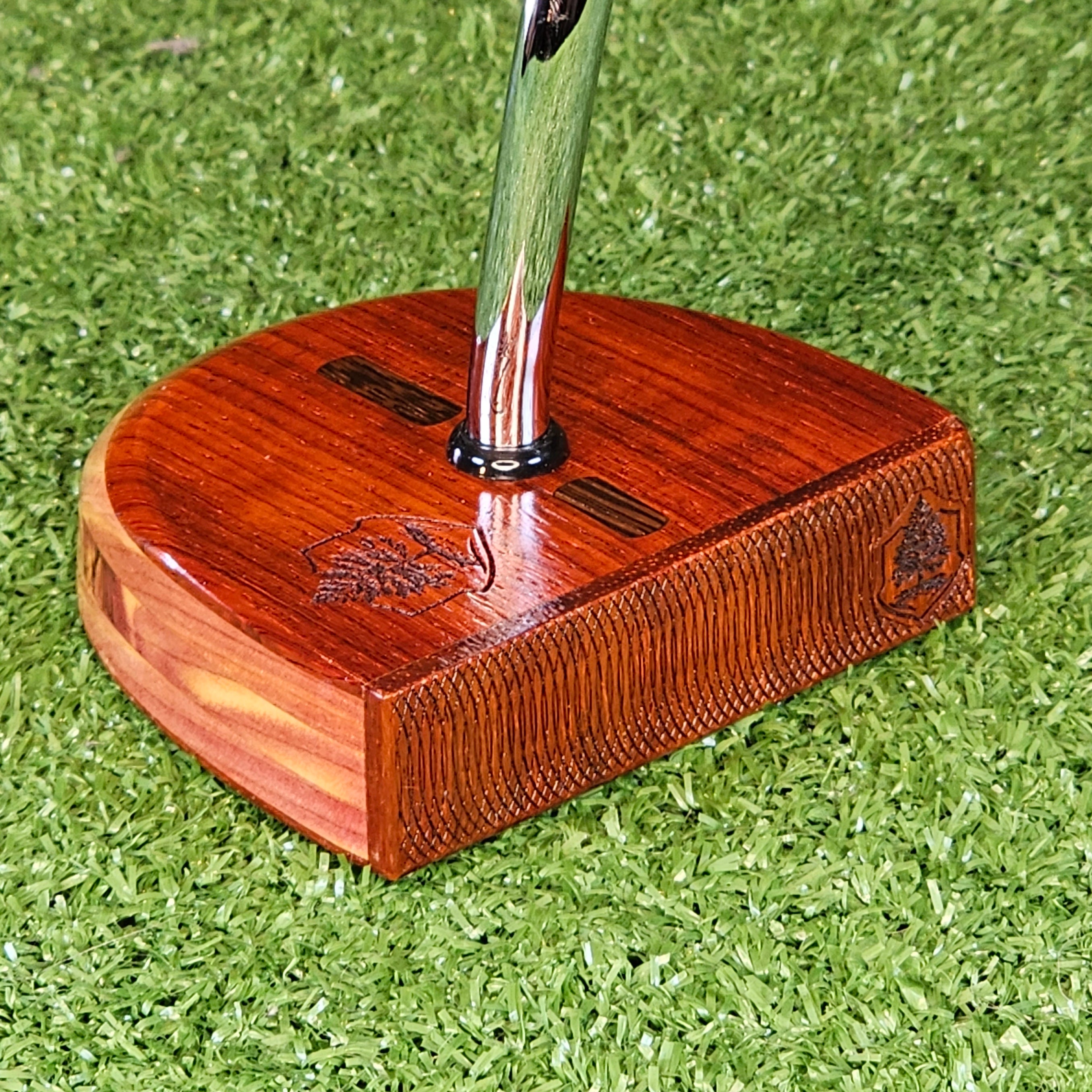 Fatty Style Padauk exotic wood center shaft putter with Red Cedar body