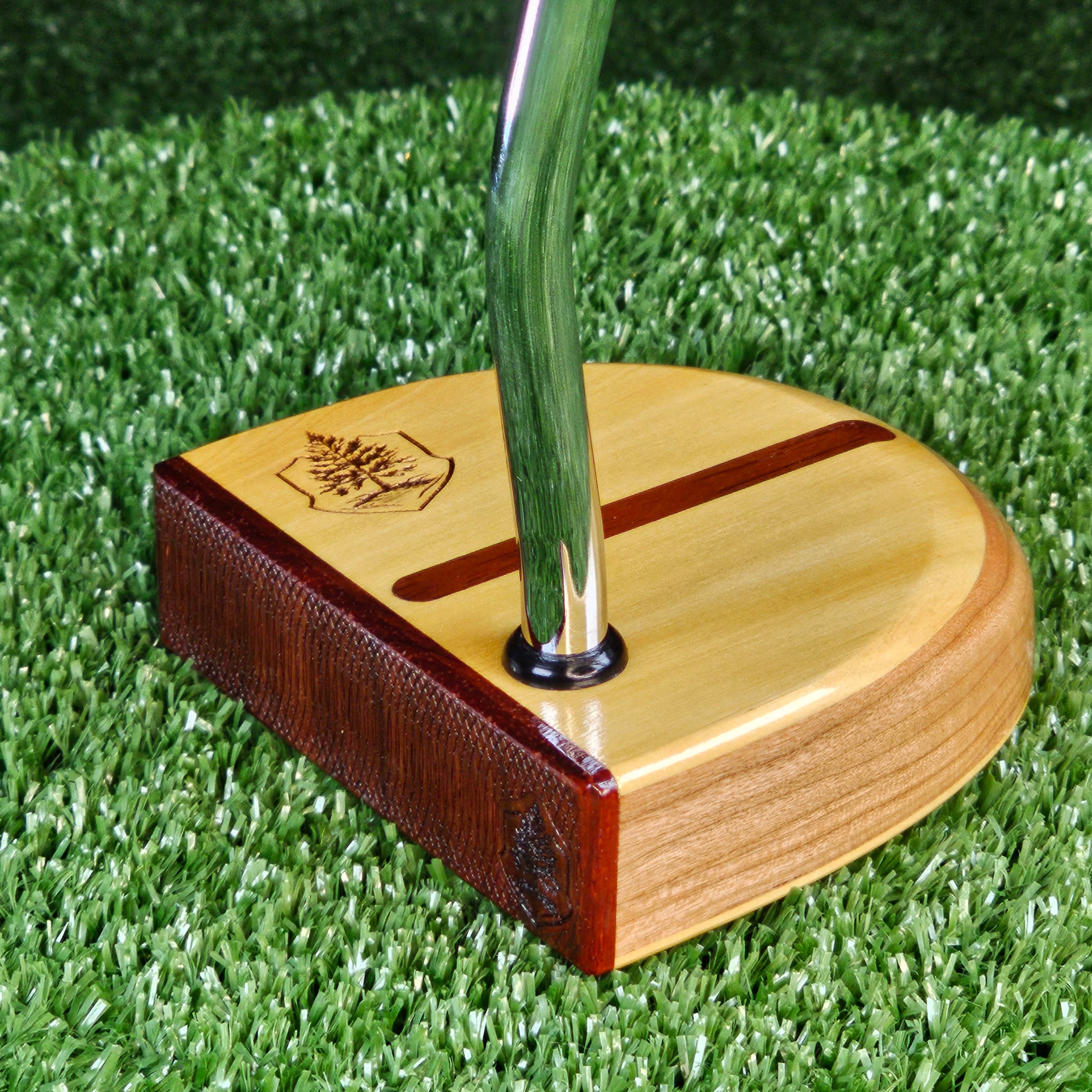 Fatty Style Yellowheart and Walnut with inlay exotic Padauk wood putter