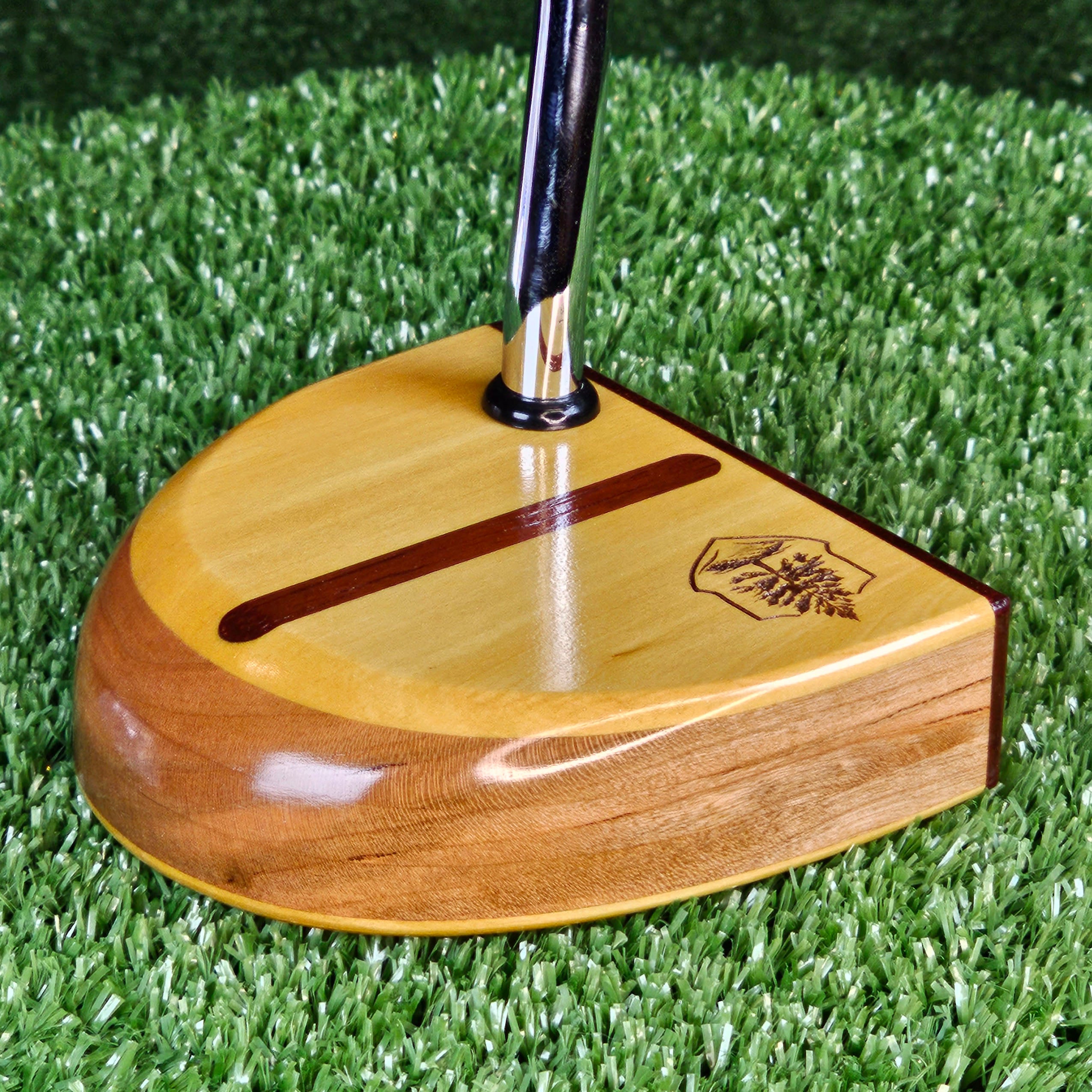 Fatty Style Yellowheart and Walnut with inlay exotic Padauk wood putter