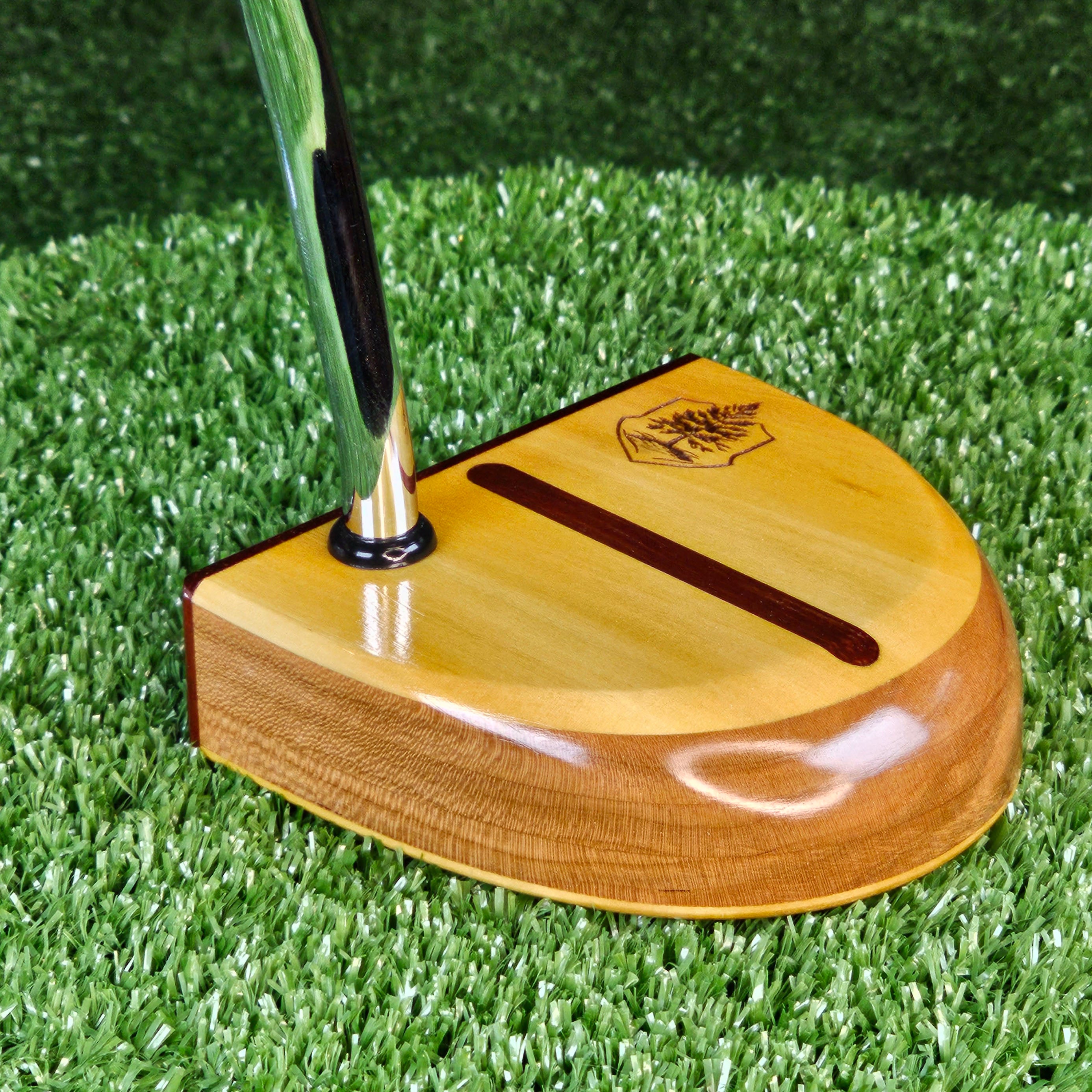 Fatty Style Yellowheart and Walnut with inlay exotic Padauk wood putter