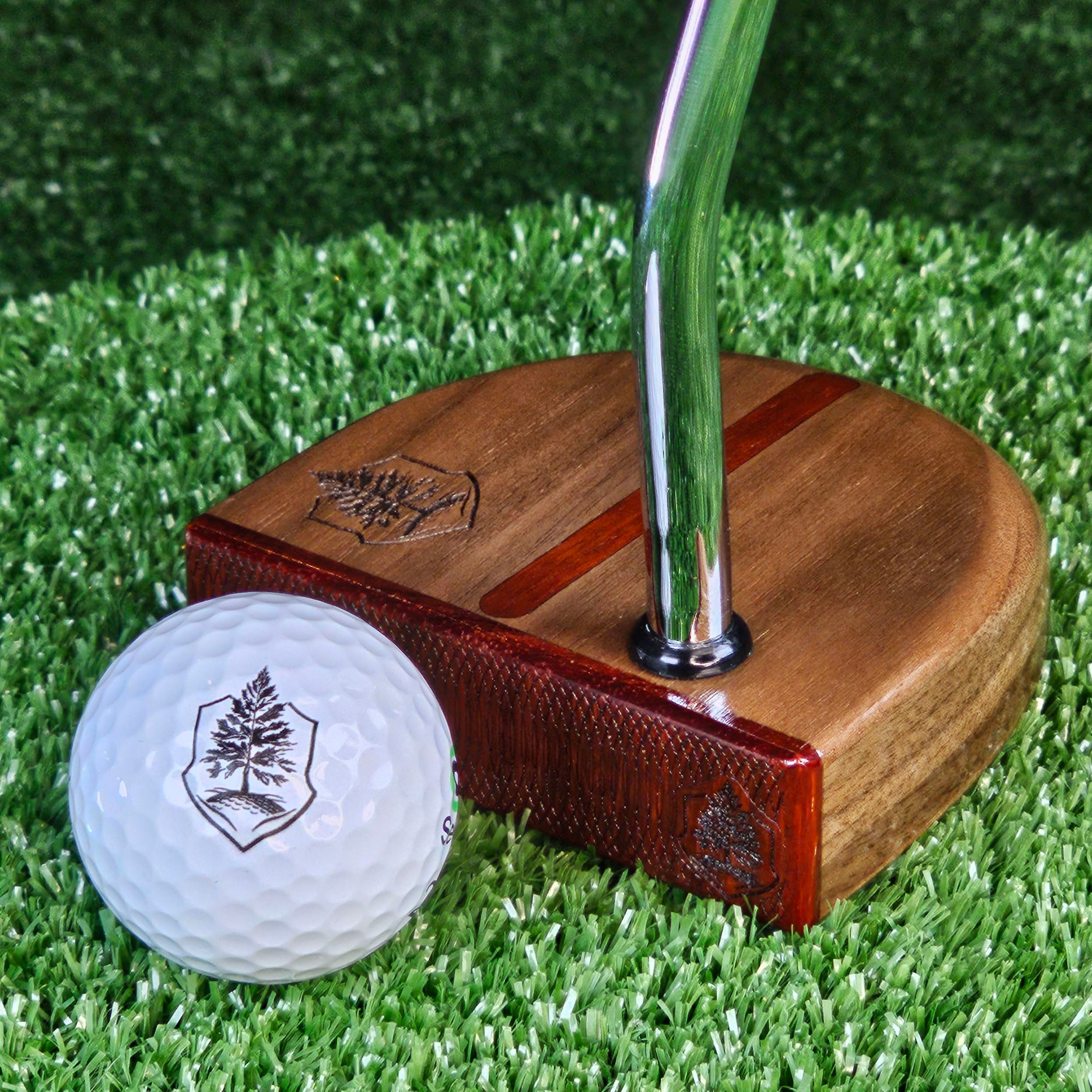 Fatty Style Walnut with inlay exotic Padauk wood putter