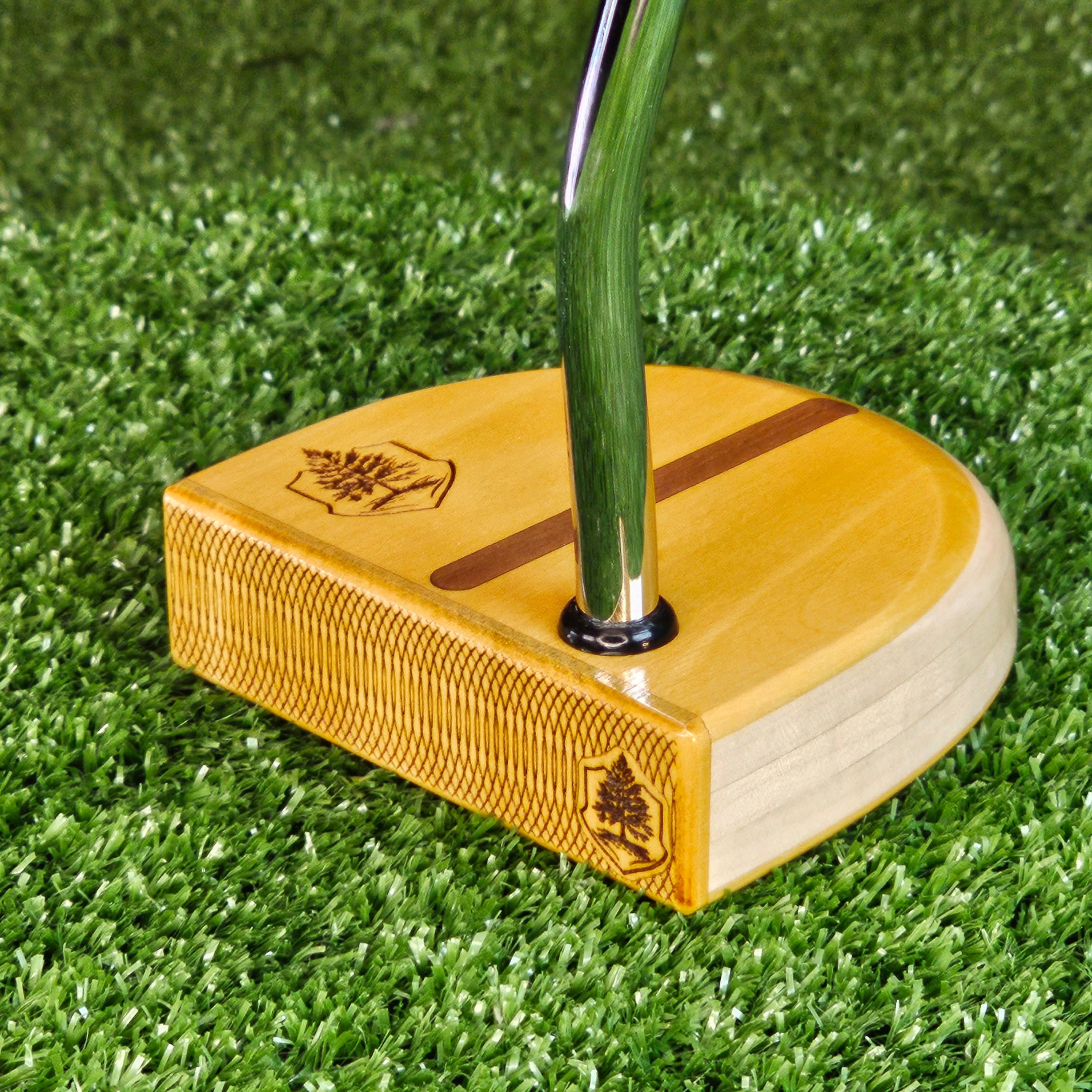 Fatty Style Exotic Yellowheart wood putter with Oak body