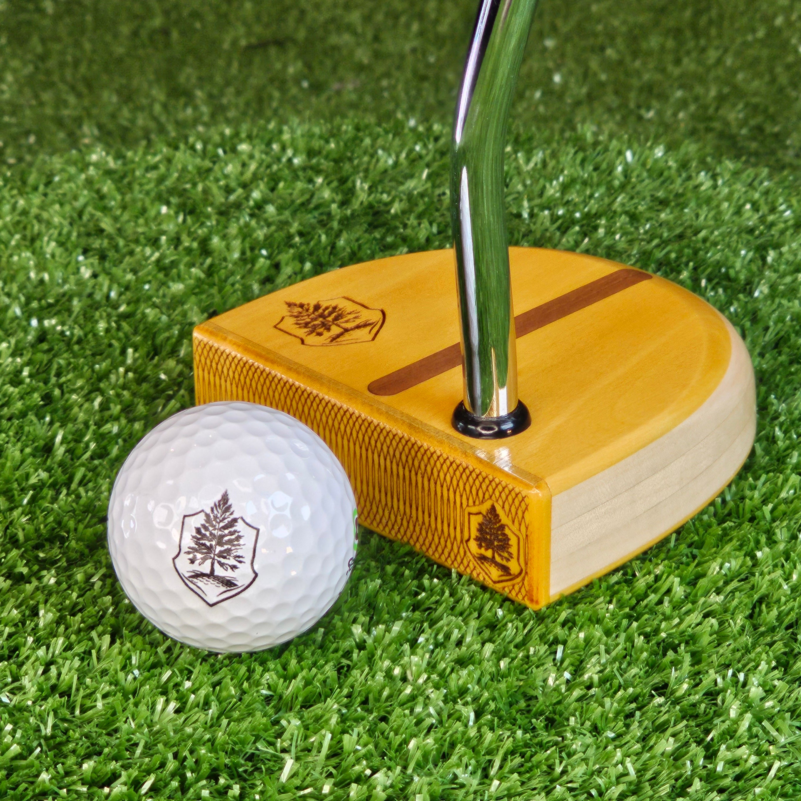 Fatty Style Exotic Yellowheart wood putter with Oak body