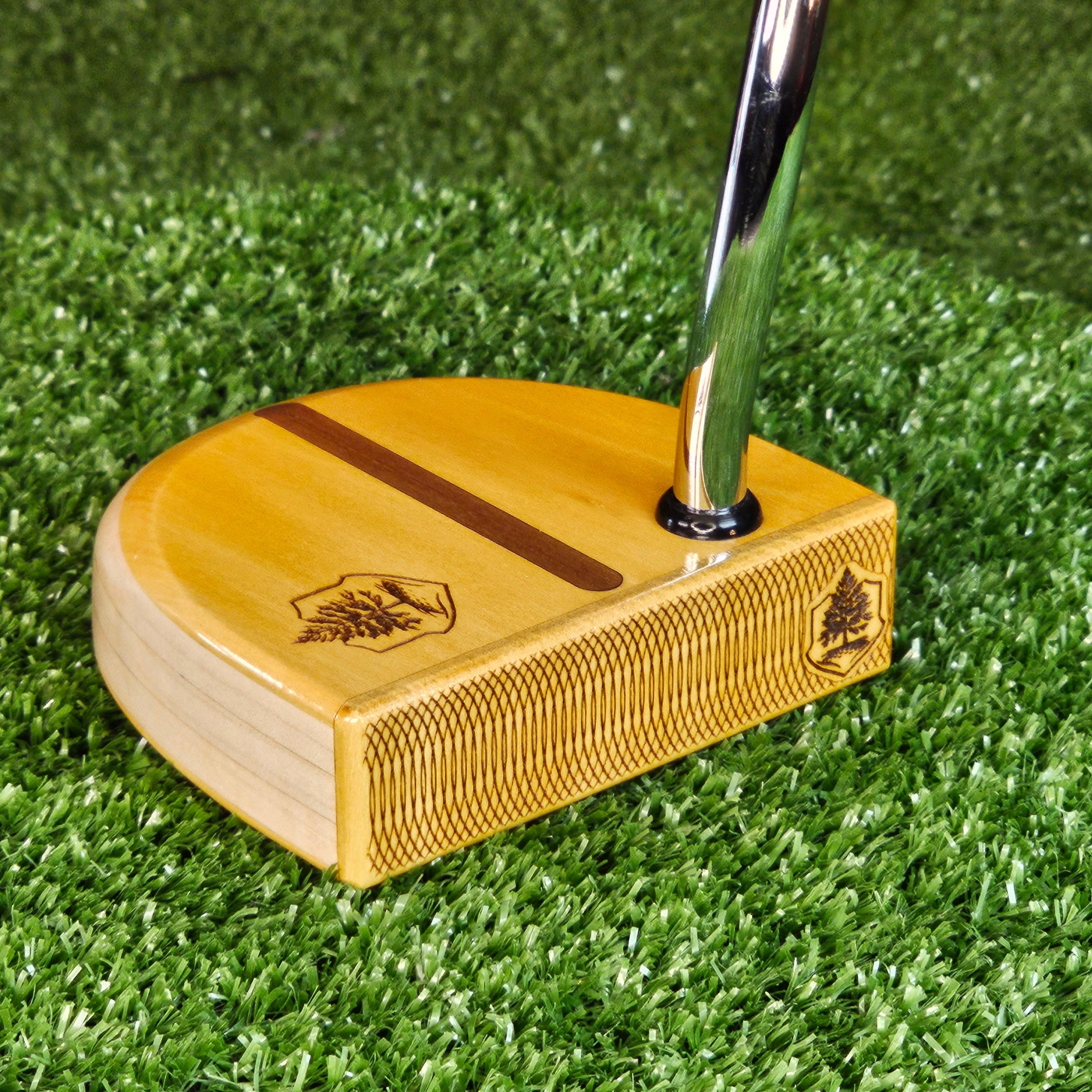 Fatty Style Exotic Yellowheart wood putter with Oak body