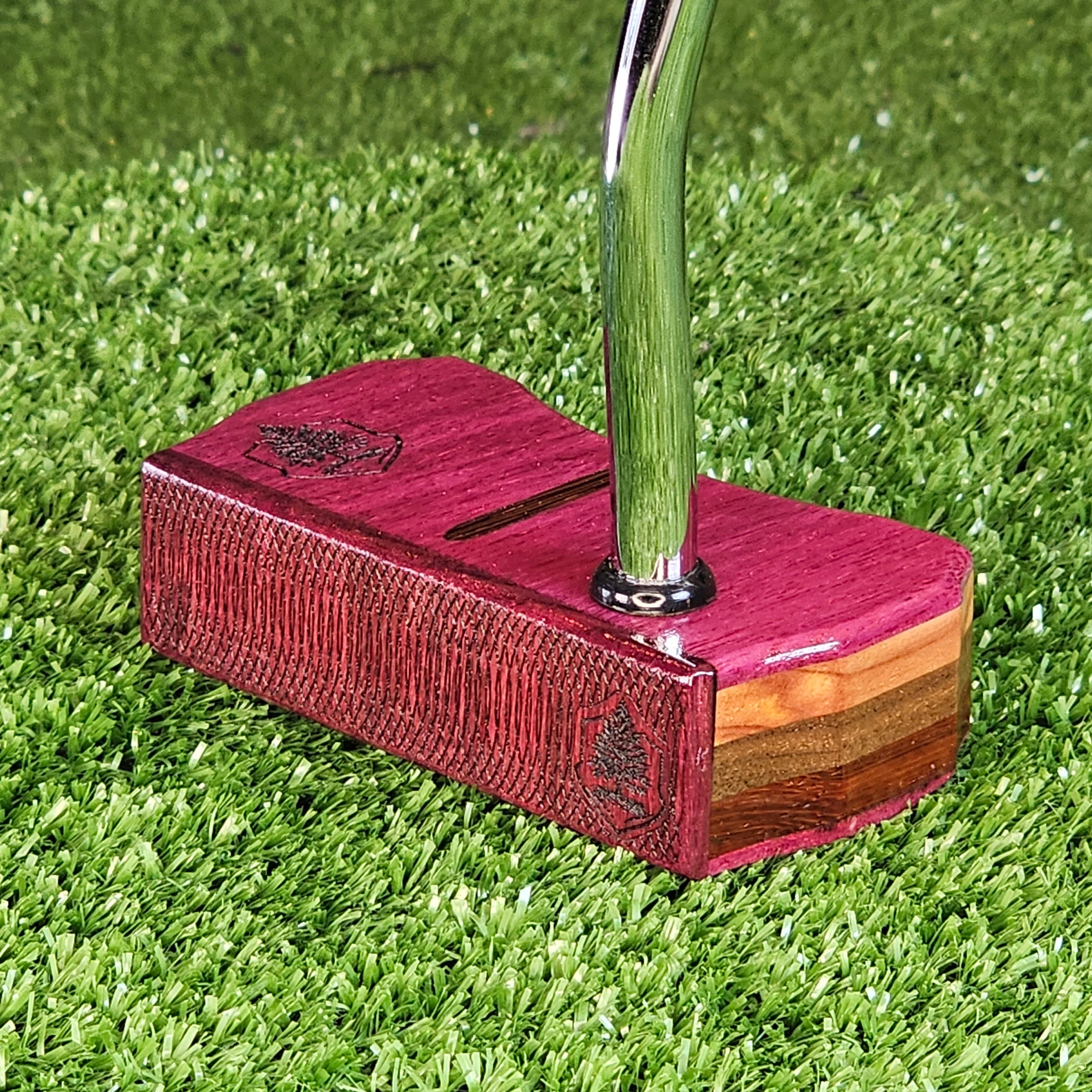 Exotic wood putter Purpleheart Bladewood II putter