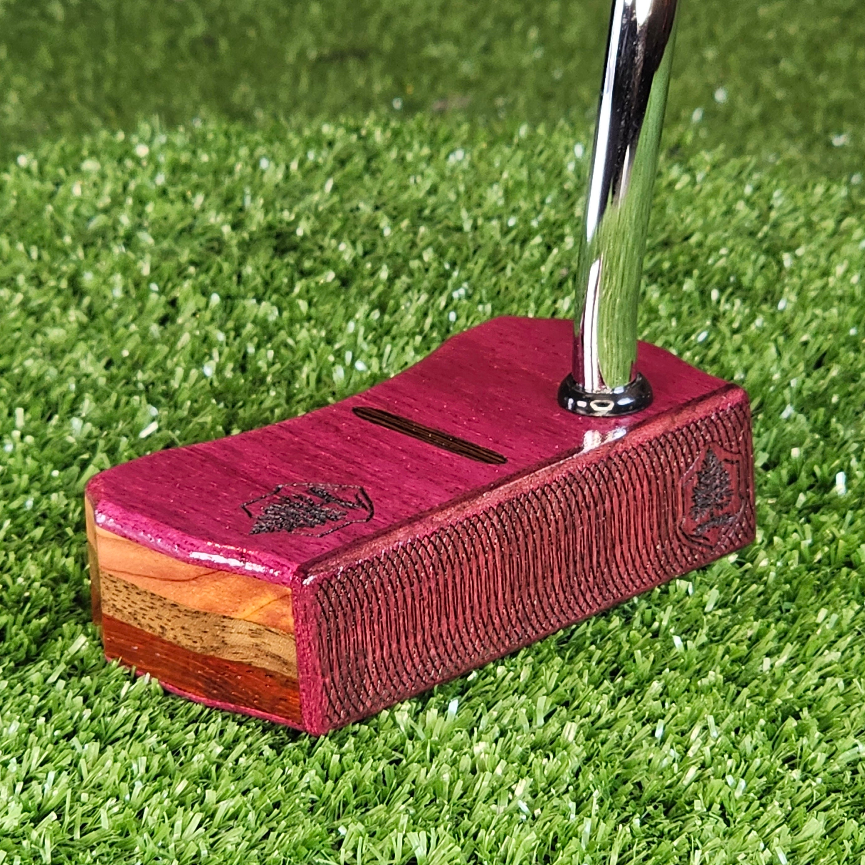 Exotic wood putter Purpleheart Bladewood II putter