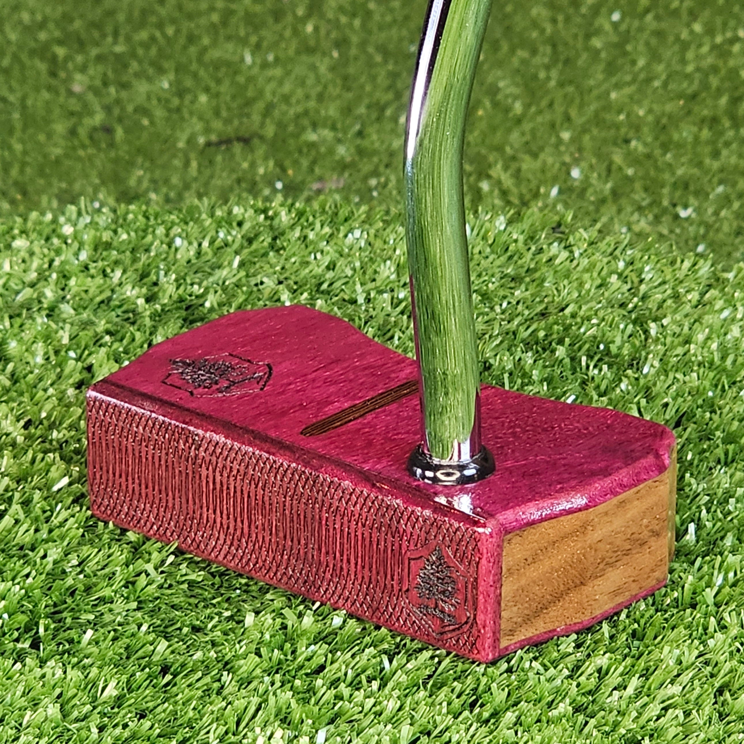 Exotic wood putter Purpleheart and Walnut Bladewood II putter