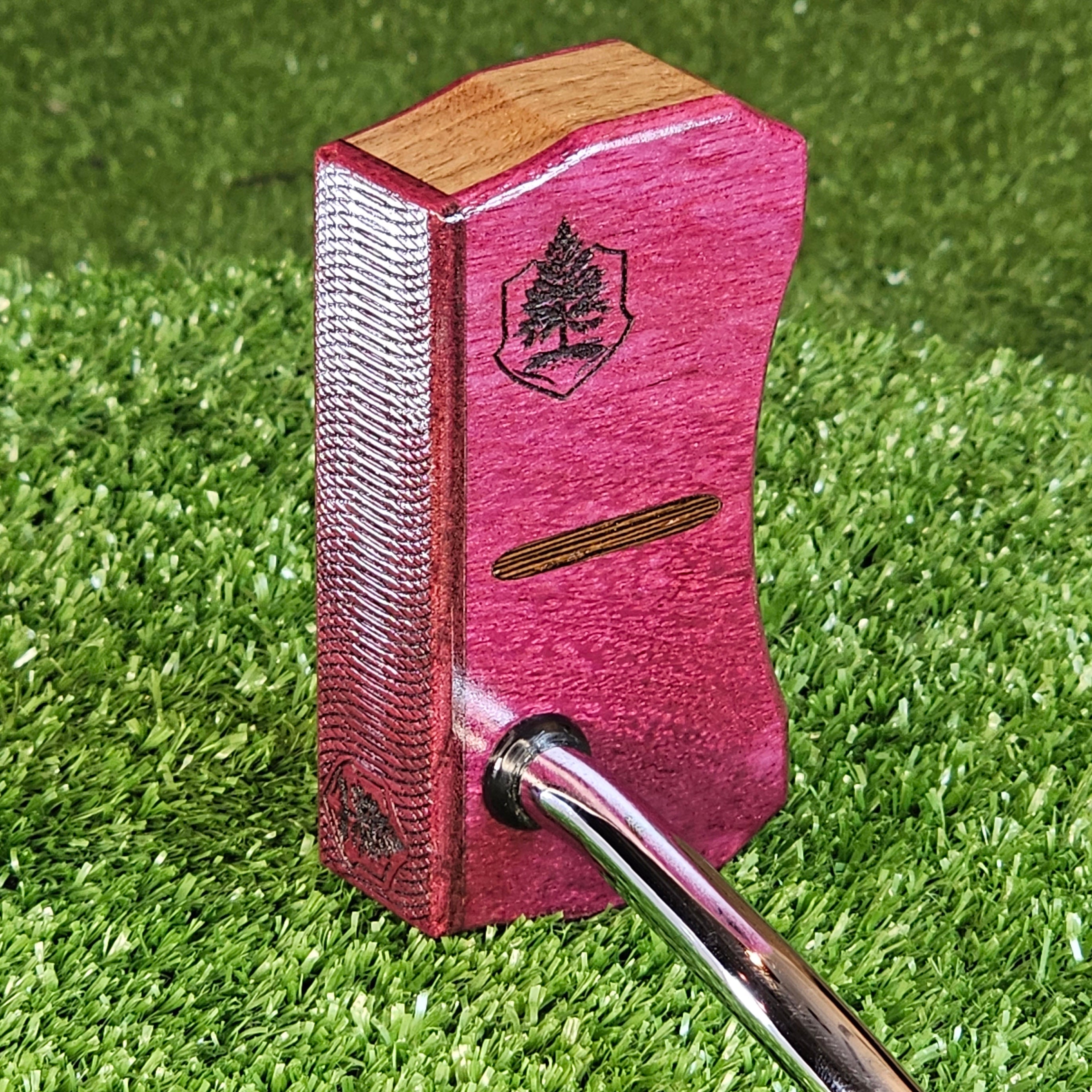 Exotic wood putter Purpleheart and Walnut Bladewood II putter