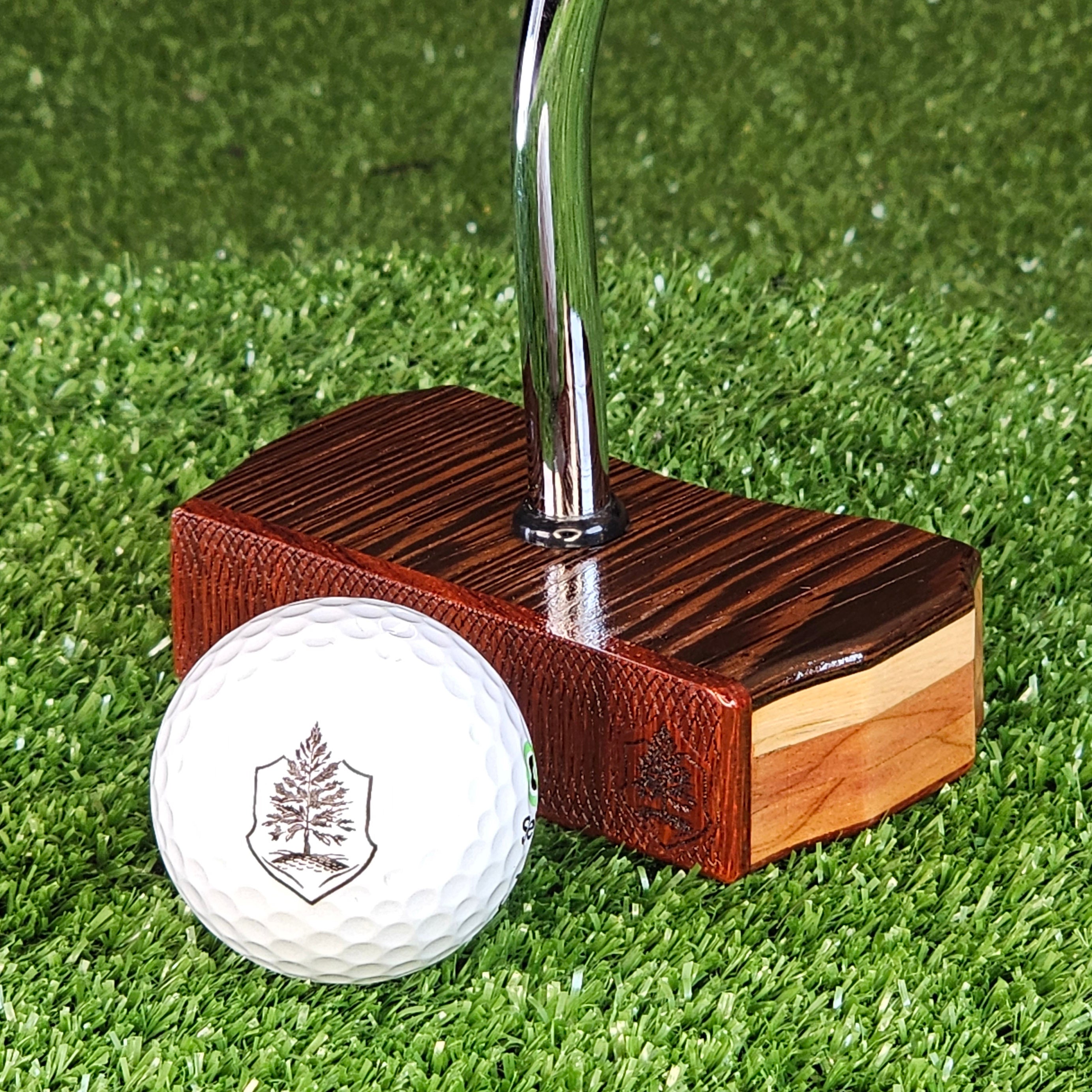 Wenge and Red Cedar exotic wood center shaft putter lefty or righty