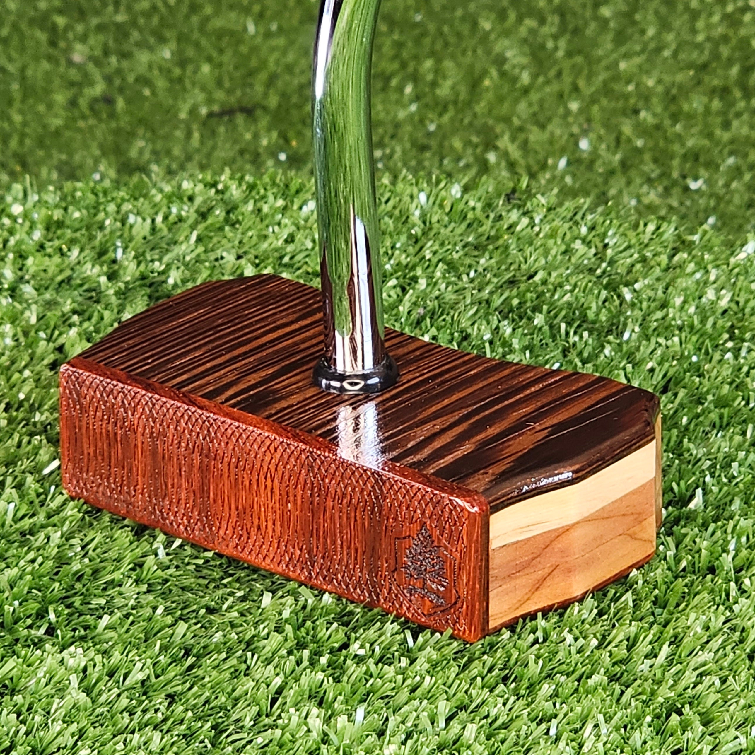 Wenge and Red Cedar exotic wood center shaft putter lefty or righty
