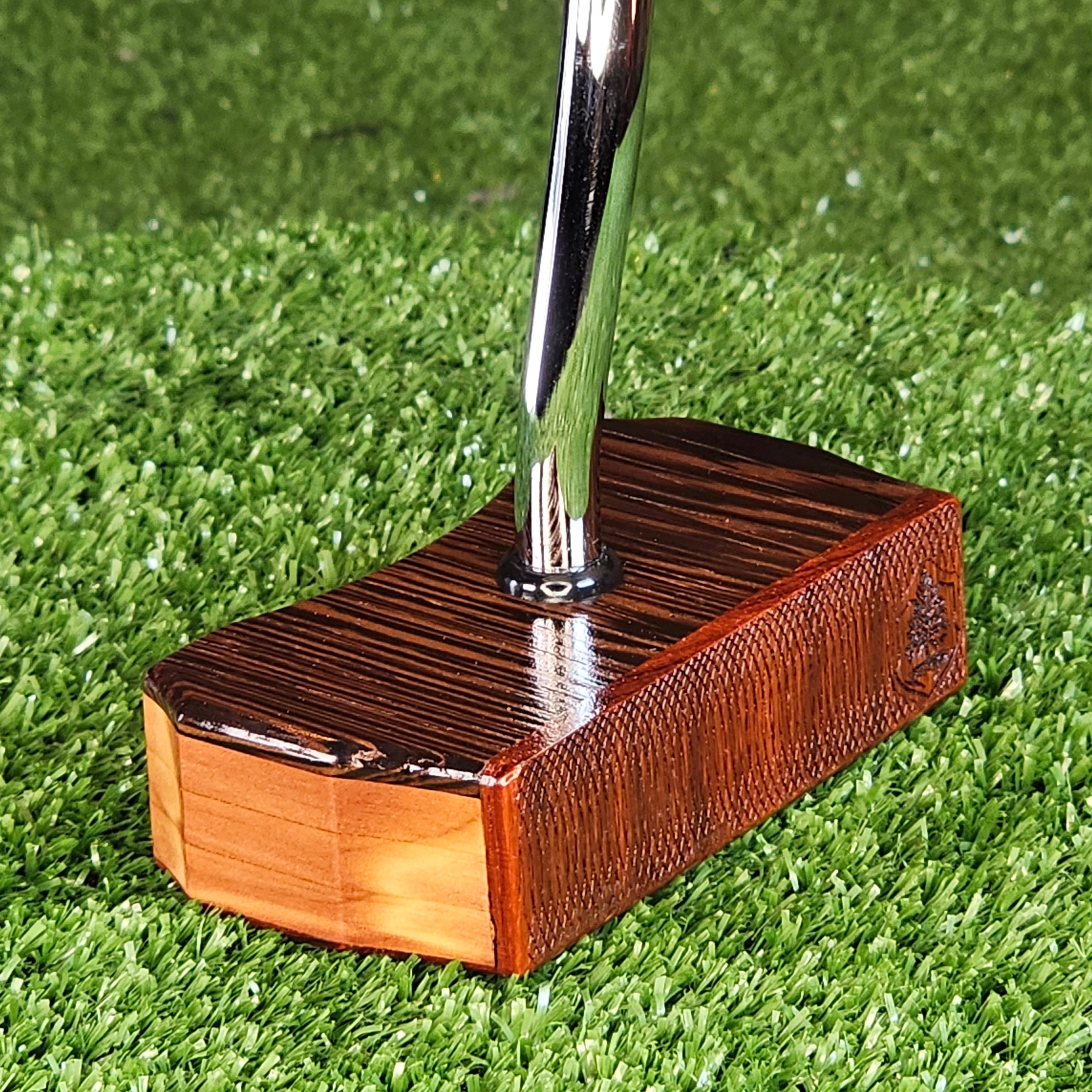 Wenge and Red Cedar exotic wood center shaft putter lefty or righty